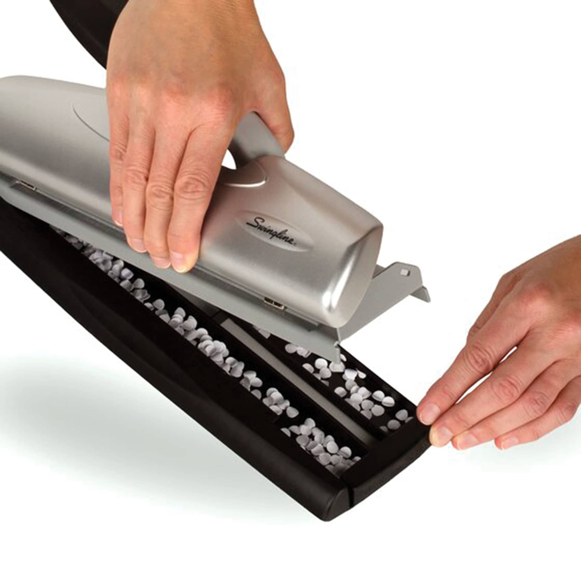Swingline LightTouch Heavy-Duty Punch - Black/Silver