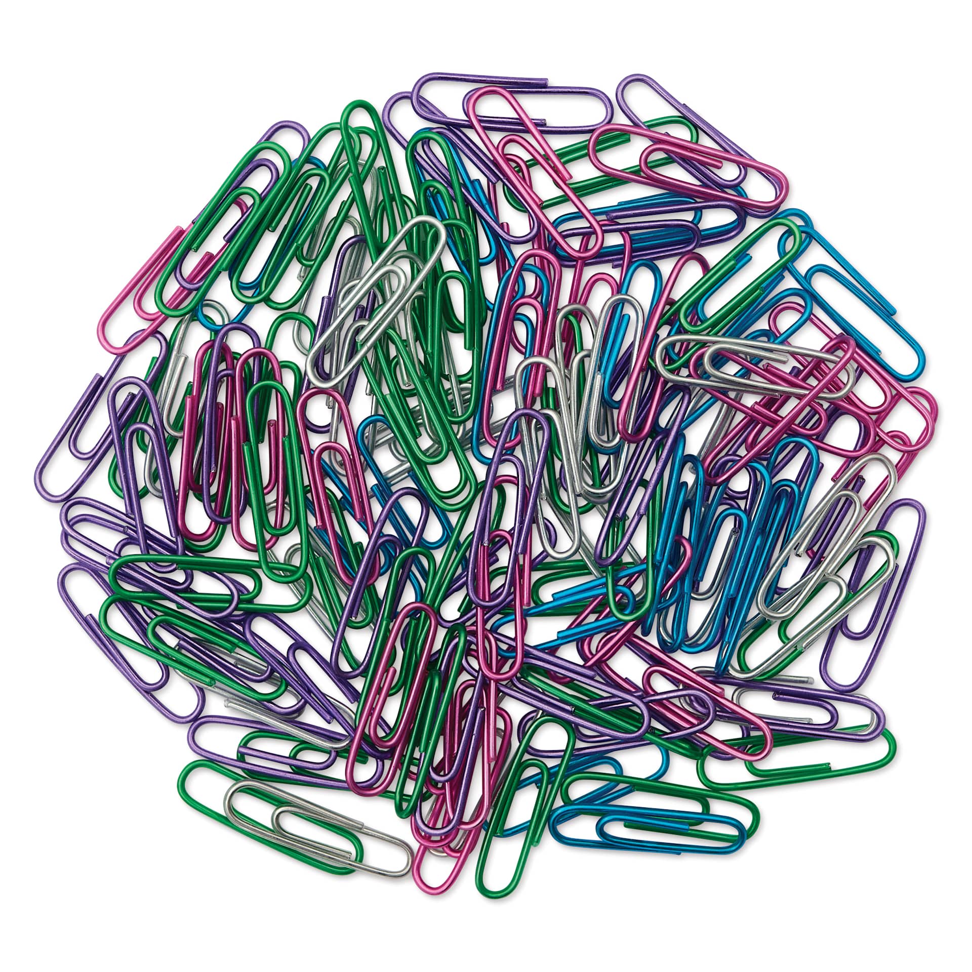 Officemate Paper Clips - Pkg of 120, Assorted Colors, No. 2 Paper Clips