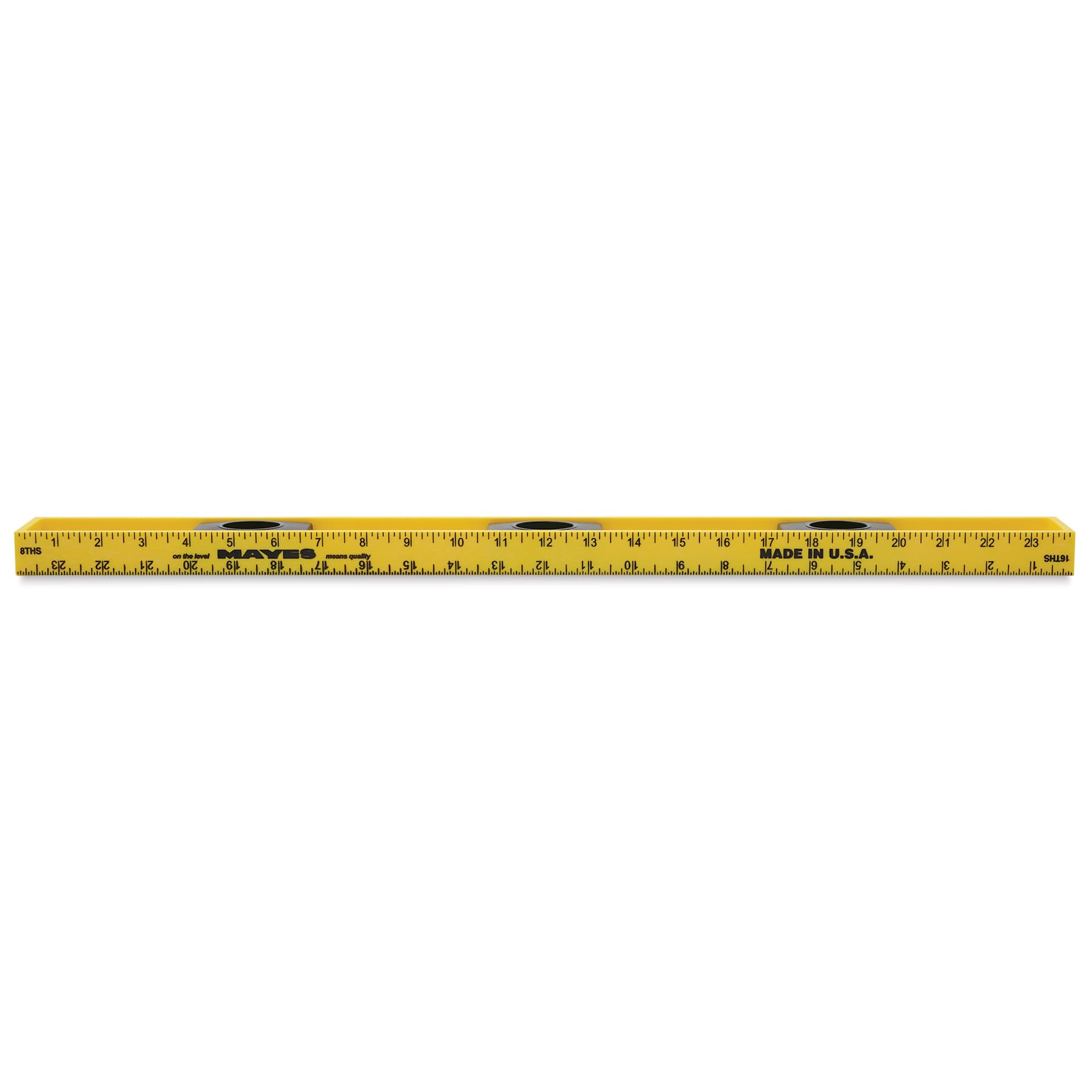 Mayes Polystyrene Level - 24", laid down showing ruler