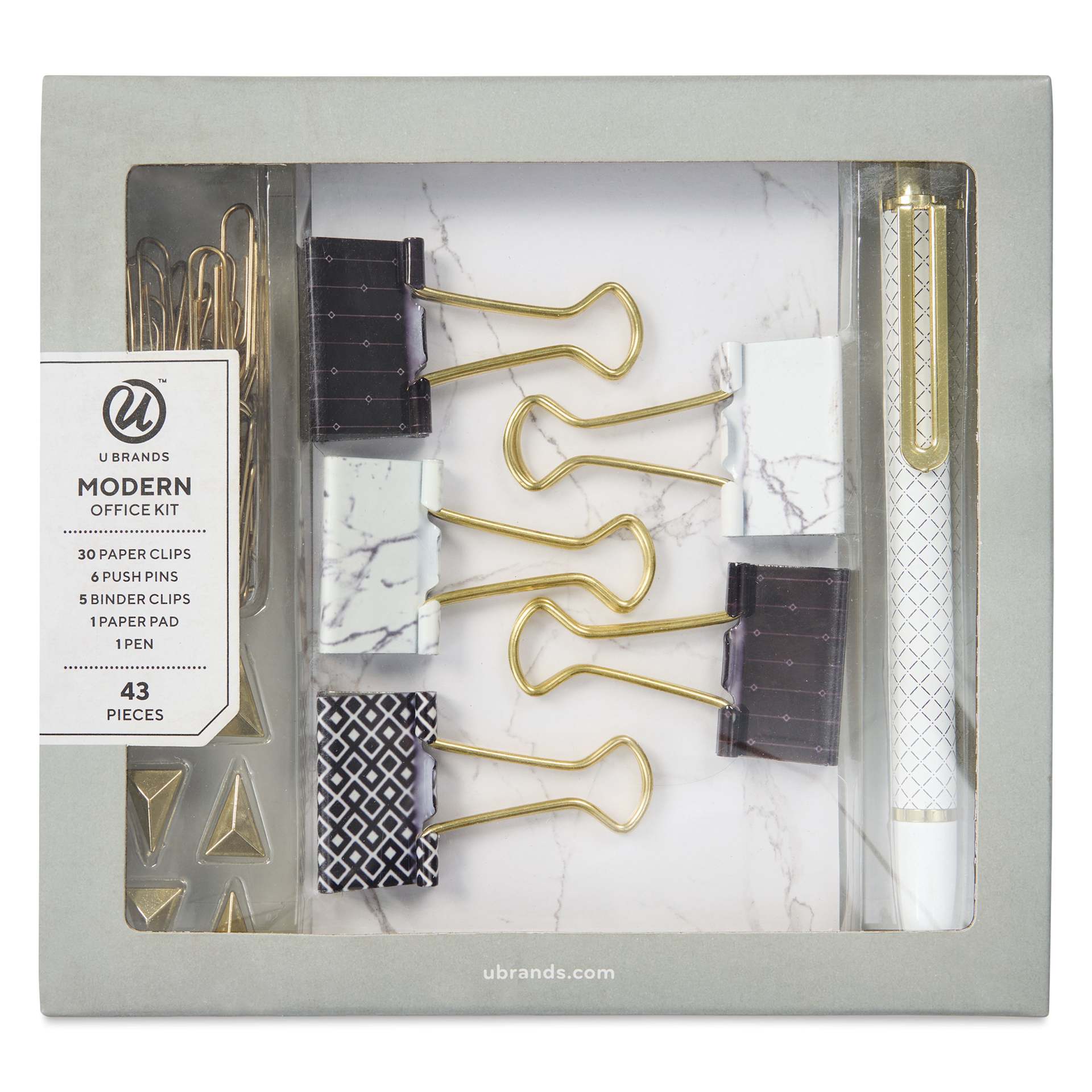 U Brands Modern Office Kit - Pkg of 43, in packaging