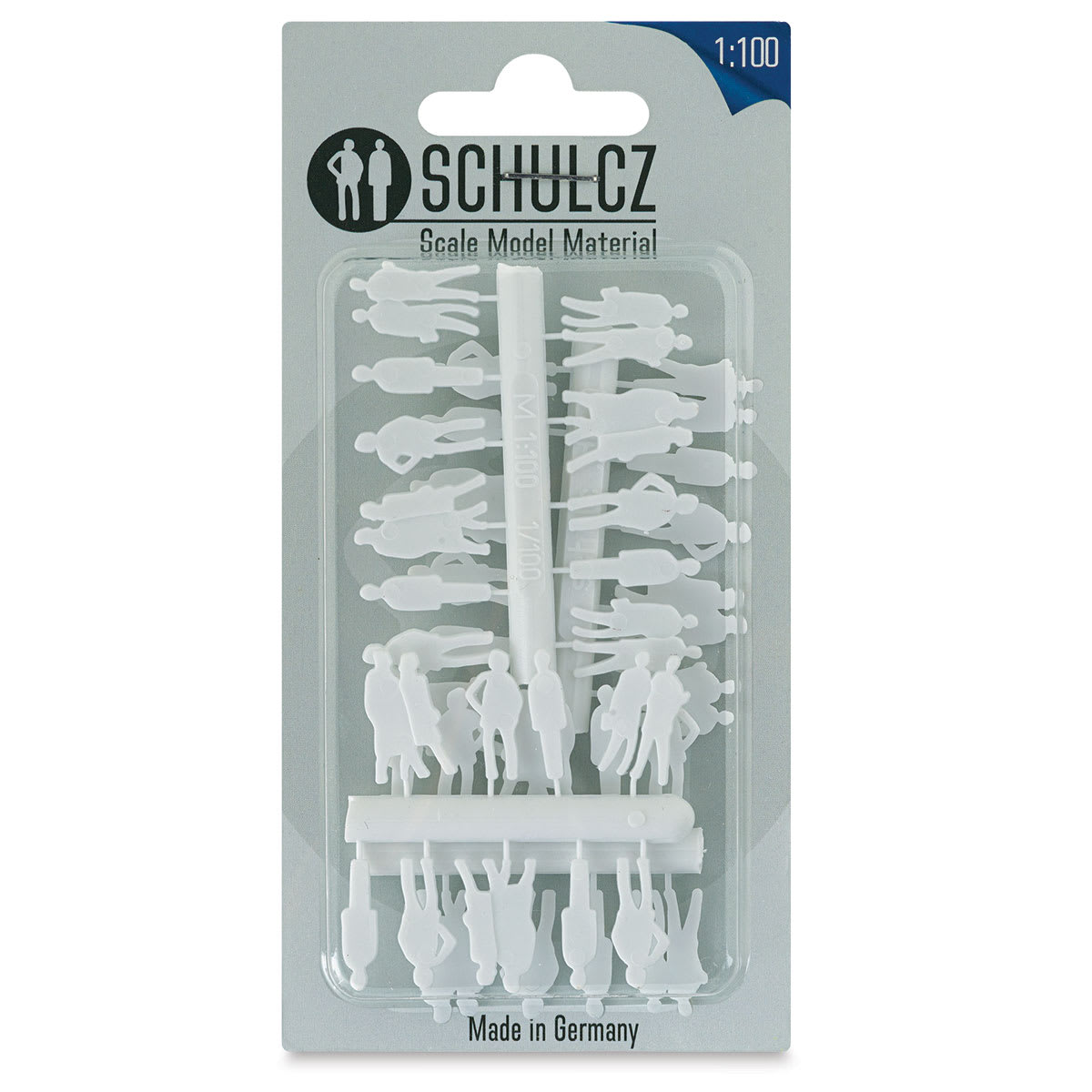 Schulcz Scale Model Figures - Silhouette, Pkg of 40, 1:100, 1/8" (front of package)