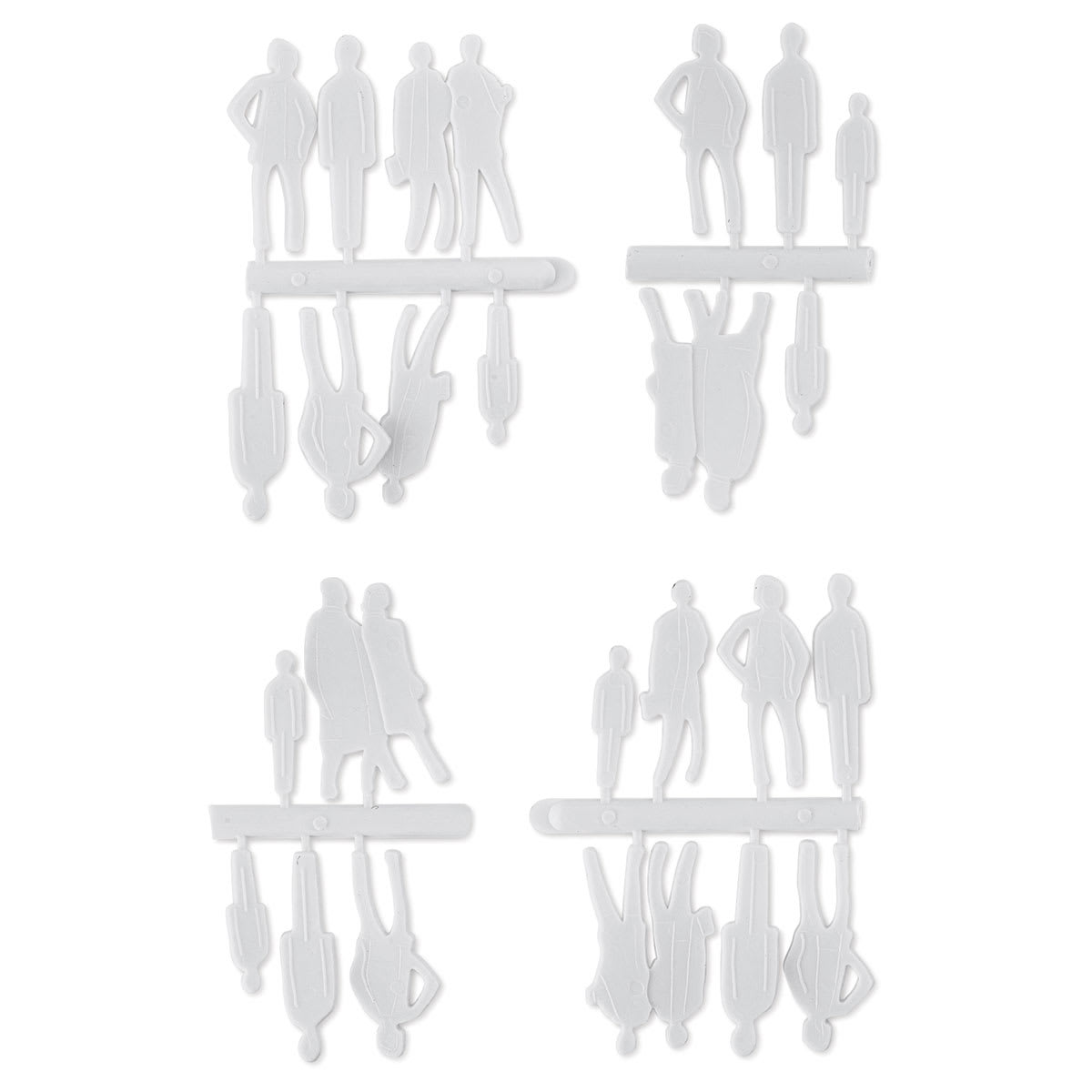 Schulcz Scale Model Figures - Silhouette, Pkg of 20, 1:50, 1/4" (product outside of package)