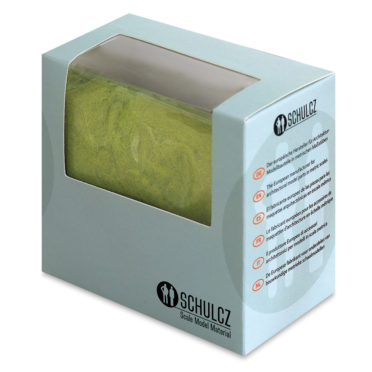Schulcz Scale Model Foliage - Fiber Flock, Light Green, 50 g (front of box)