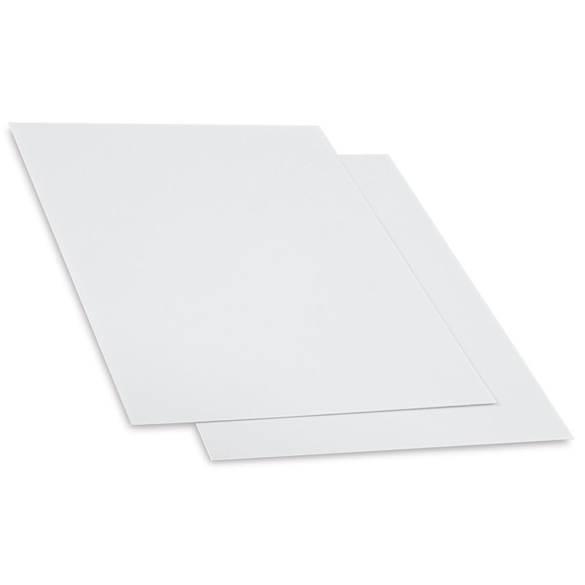 Schulcz Thermoplastic Sheet - Polystyrene, White, Pkg of 2, 1 mm, 11-3/4" x 15-3/4" (side view of product to show thickness)