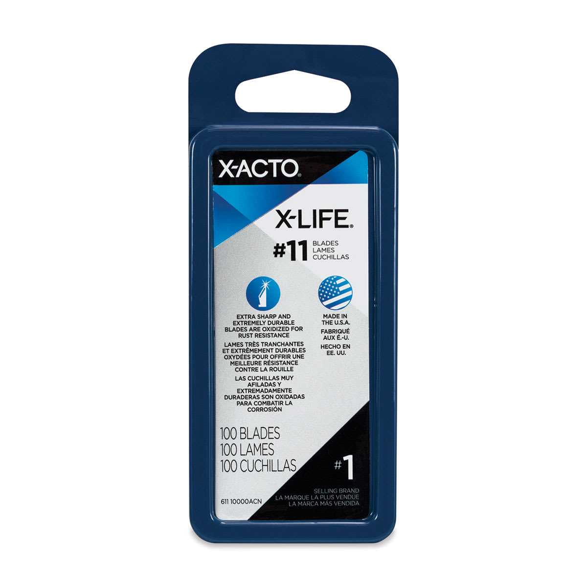X-Acto #11 Blades - Pkg of 100, X-Life (front of package)