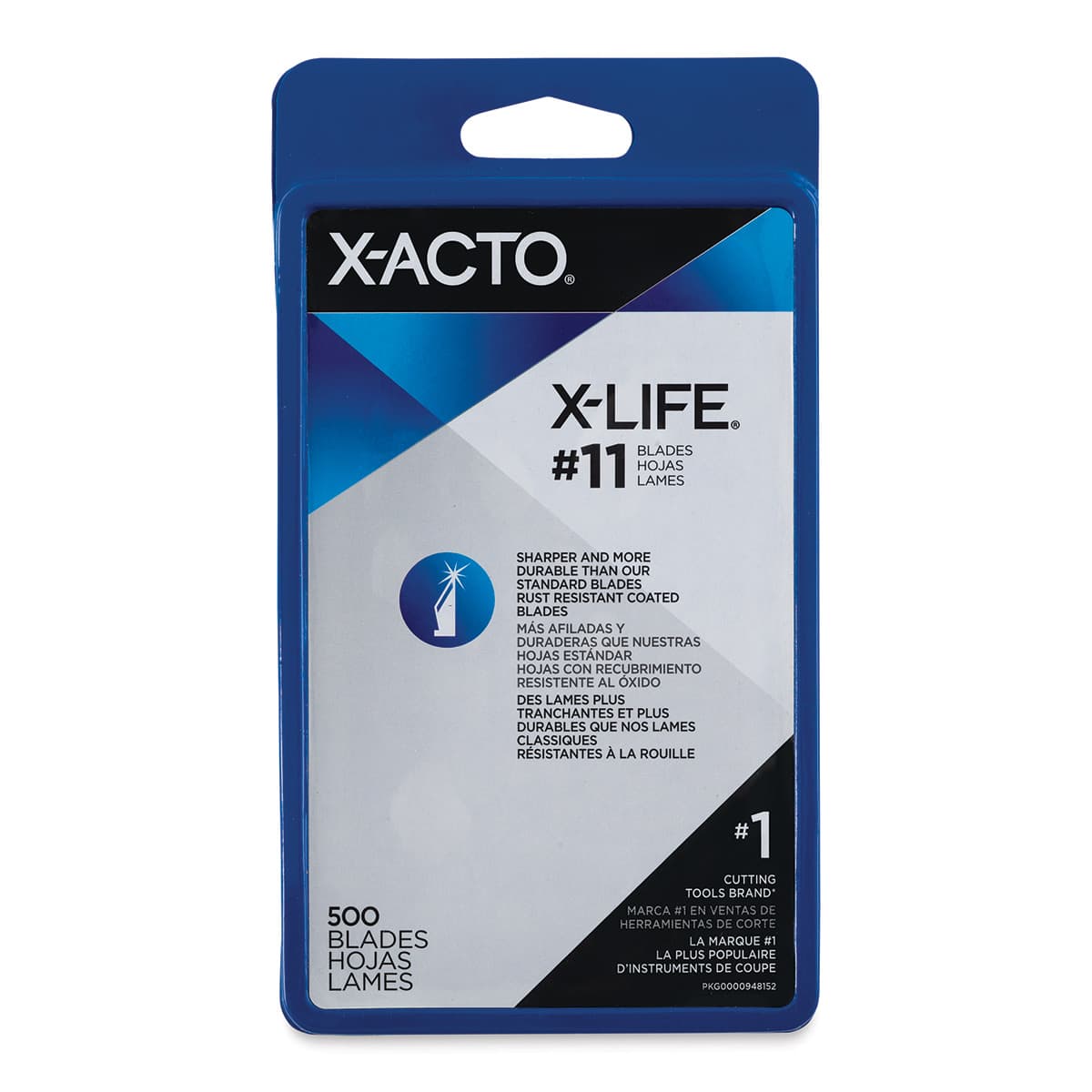X-Acto #11 Blades - Pkg of 500, X-Life (front of package)