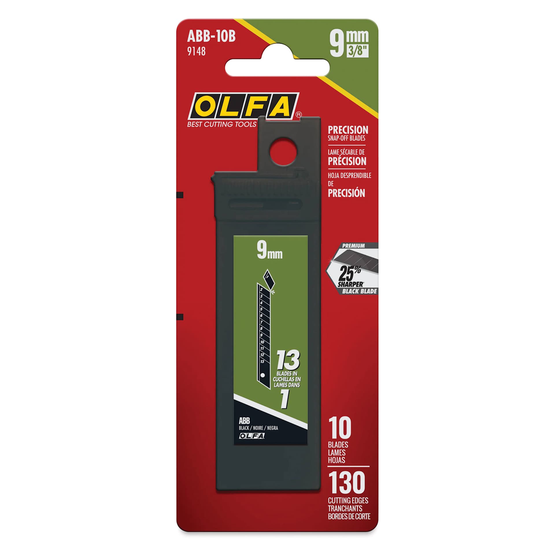 Olfa Ultra-Sharp Black Snap Blades front of packaging