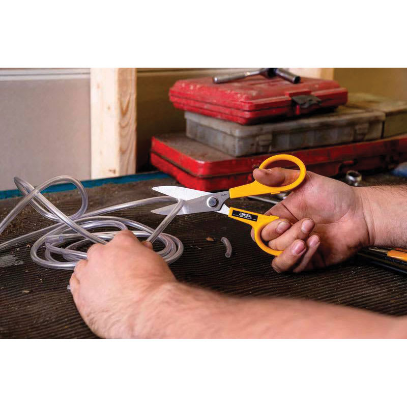 Olfa Serrated-Edge Stainless Steel Scissors - 7" cutting tubing