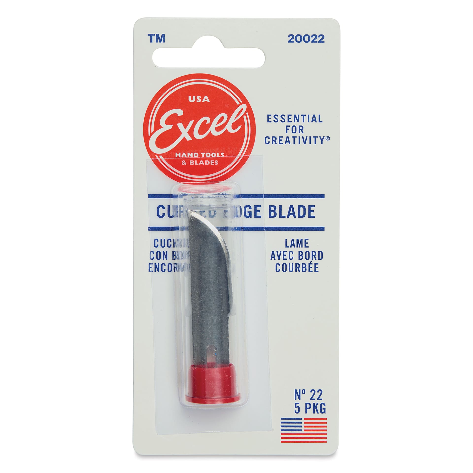Excel Blades #22 Curved Edge Blades - Pkg of 5 - front of packaging