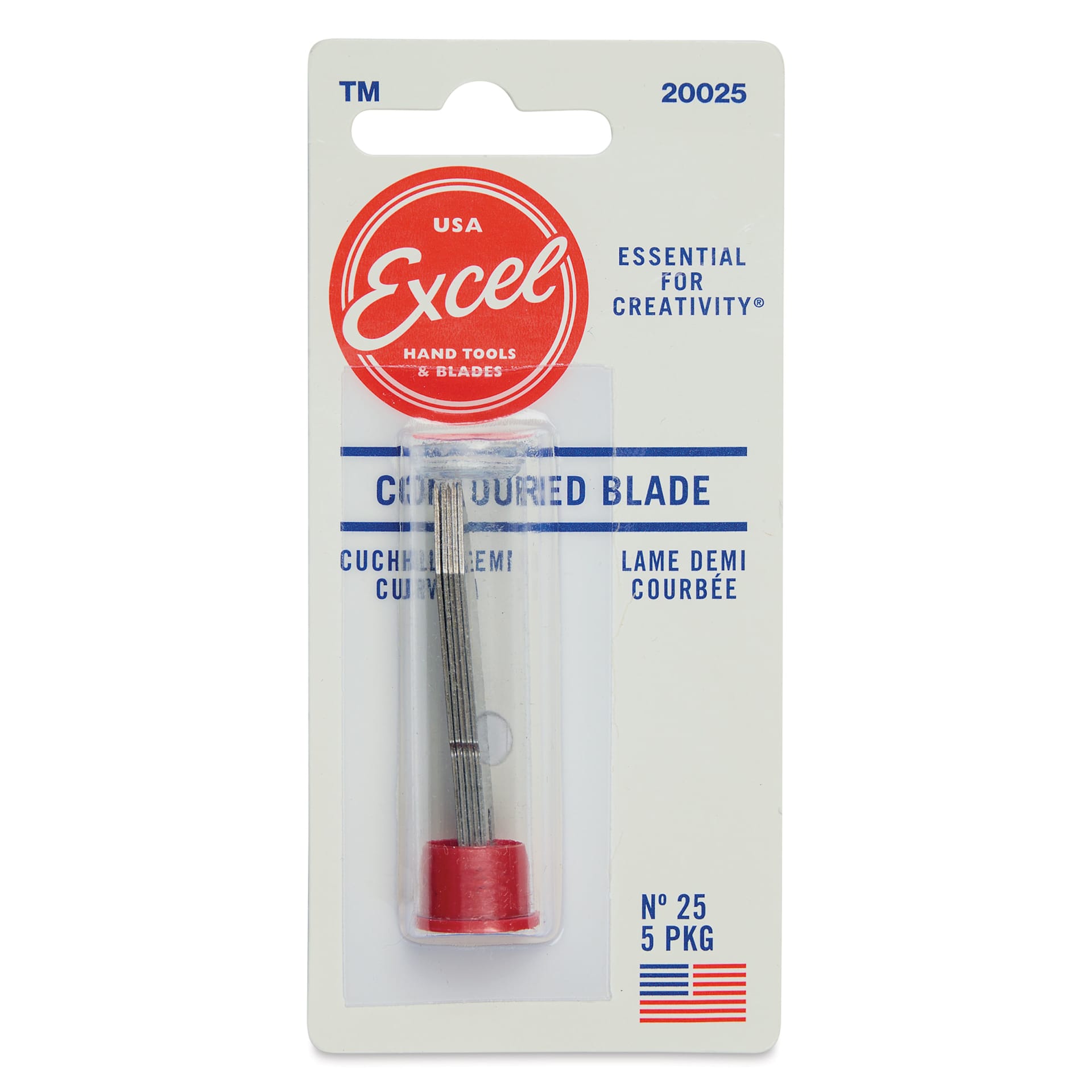 Excel Blades #25 Curved Contoured Blades - Pkg of 5 - front of packaging
