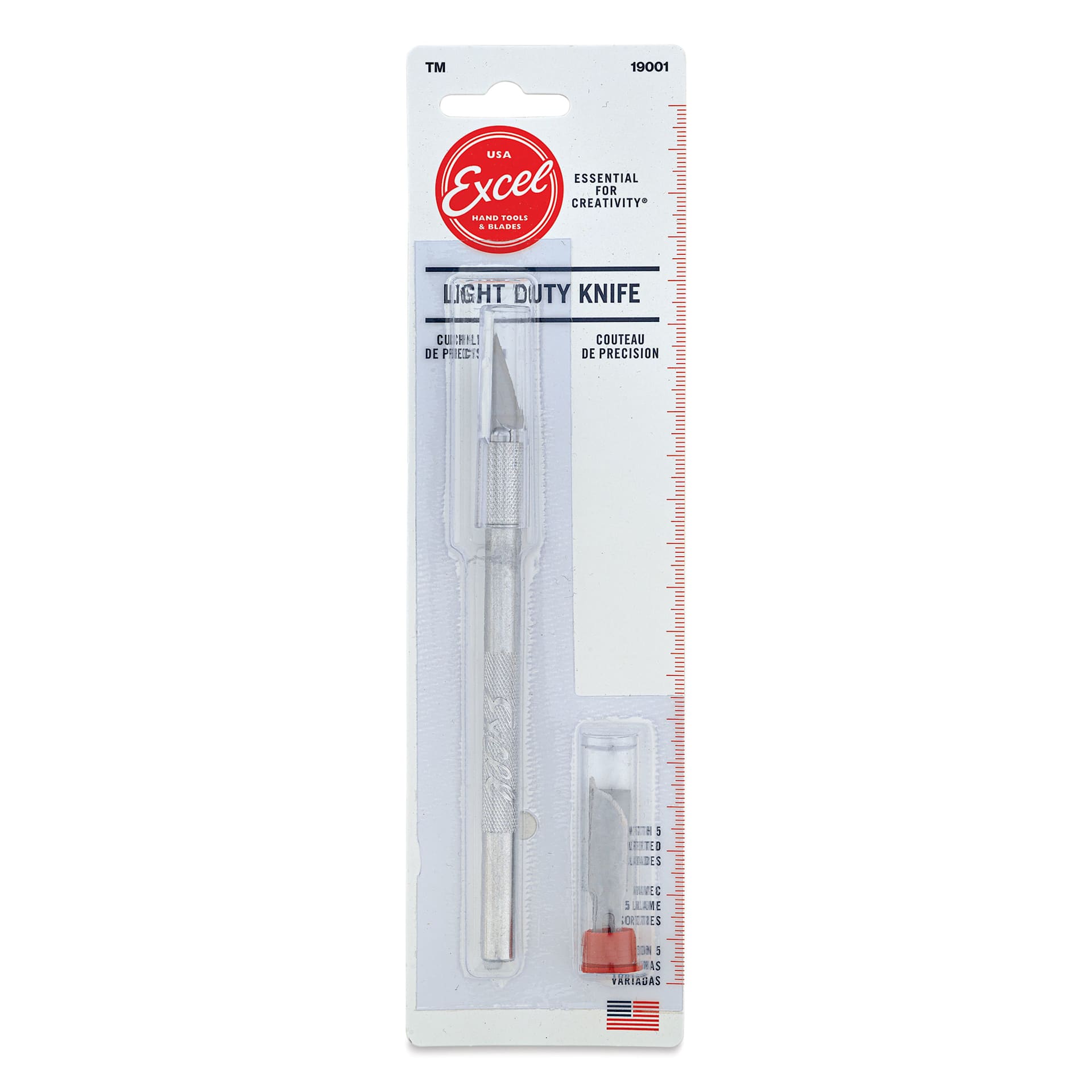 Excel Blades K1 Light Duty Knife with Assorted Blades, Pkg of 6, front of the packaging