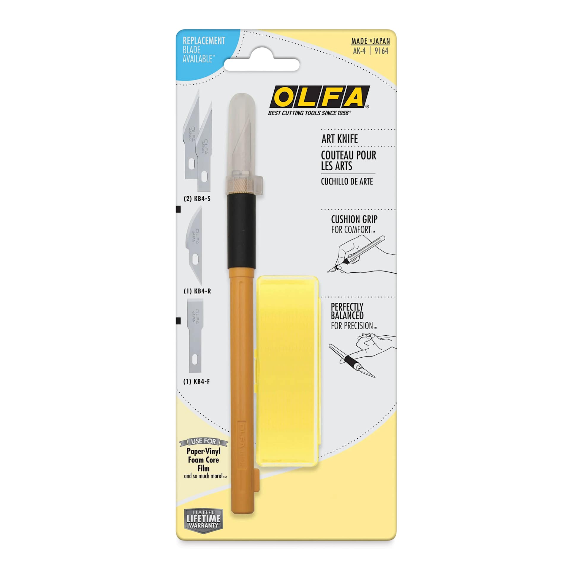 Olfa Cushion Grip Art Knife - front of packaging