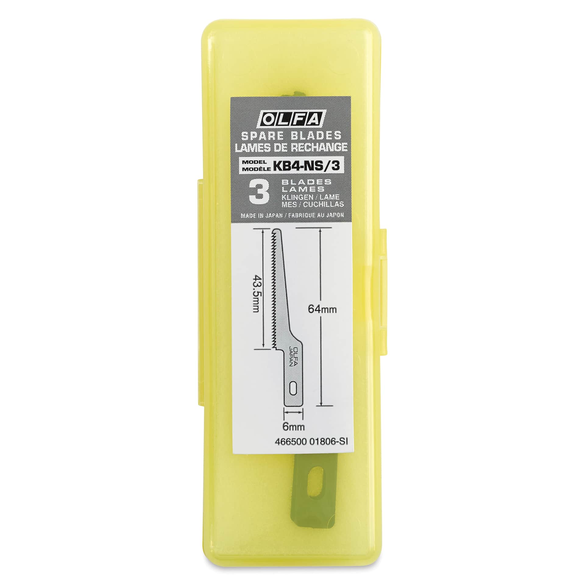 Olfa Narrow Saw Blades - Pkg of 3, top of the carrying case with lid closed