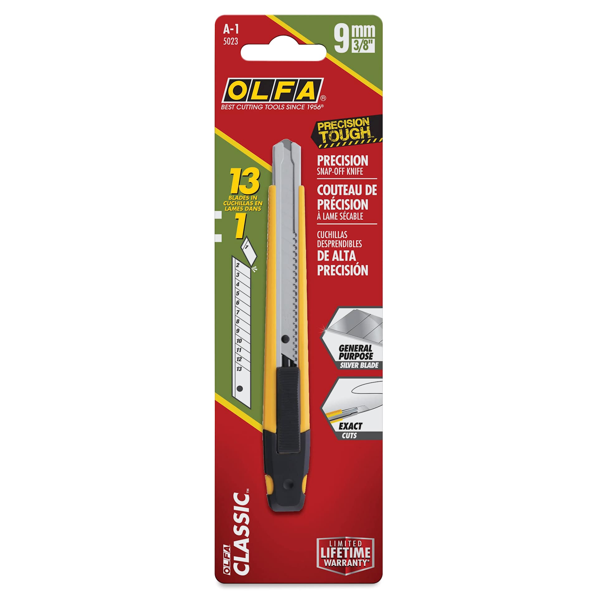 Olfa Slide-Lock Precision Utility Knife front of packaging