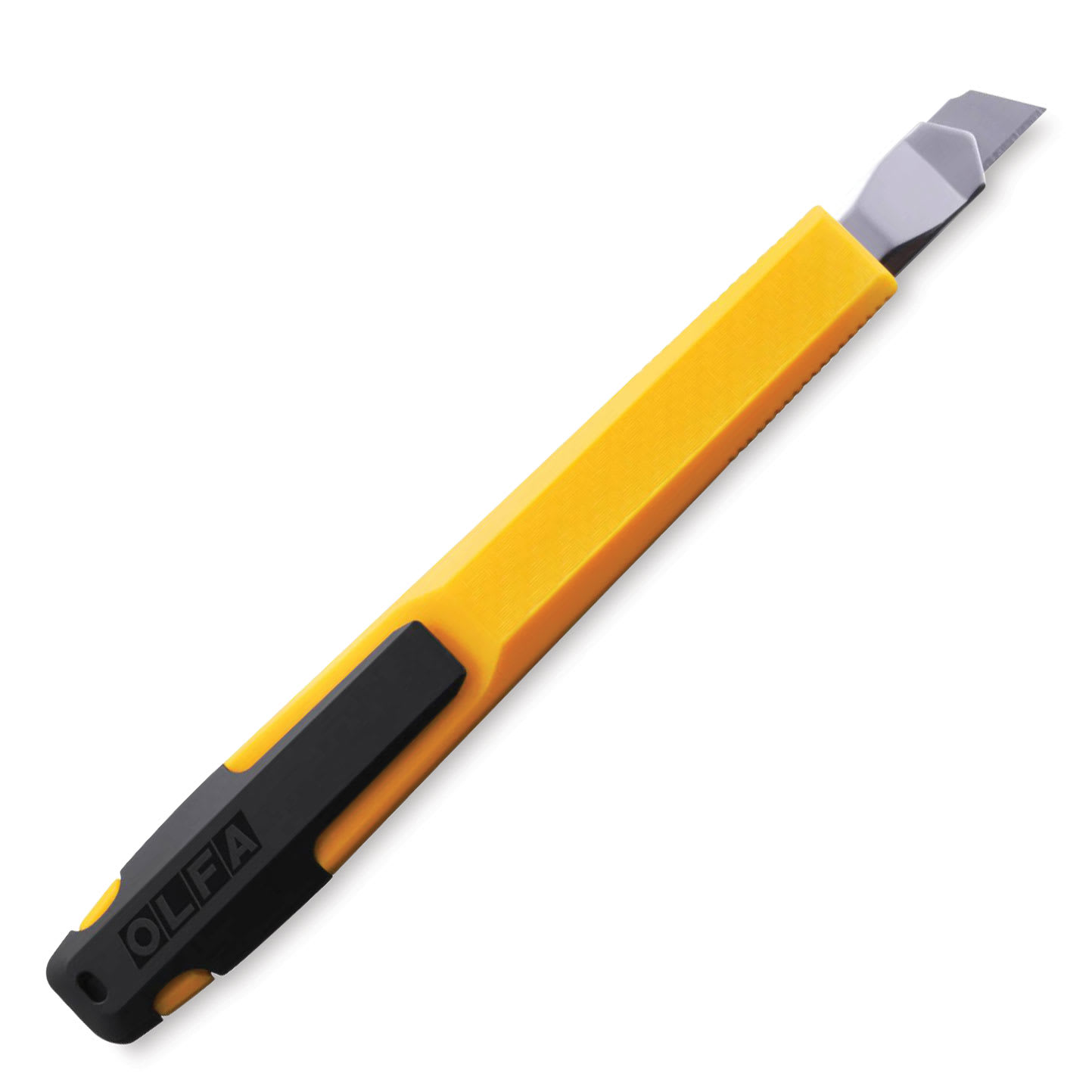 Olfa Slide-Lock Precision Utility Knife out of packaging back of knife