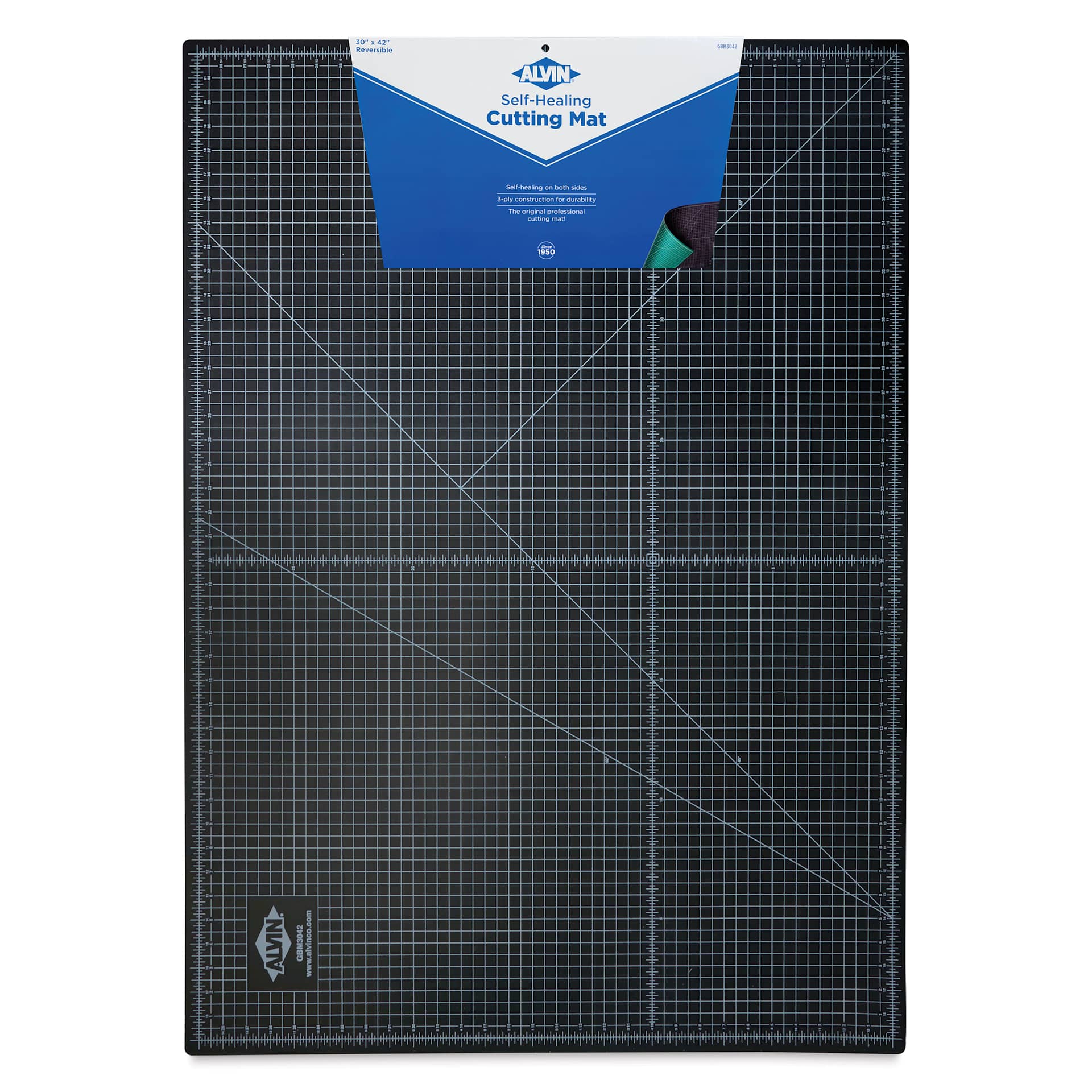 Alvin Cutting Mat - 30" x 42", Green/Black - packaging