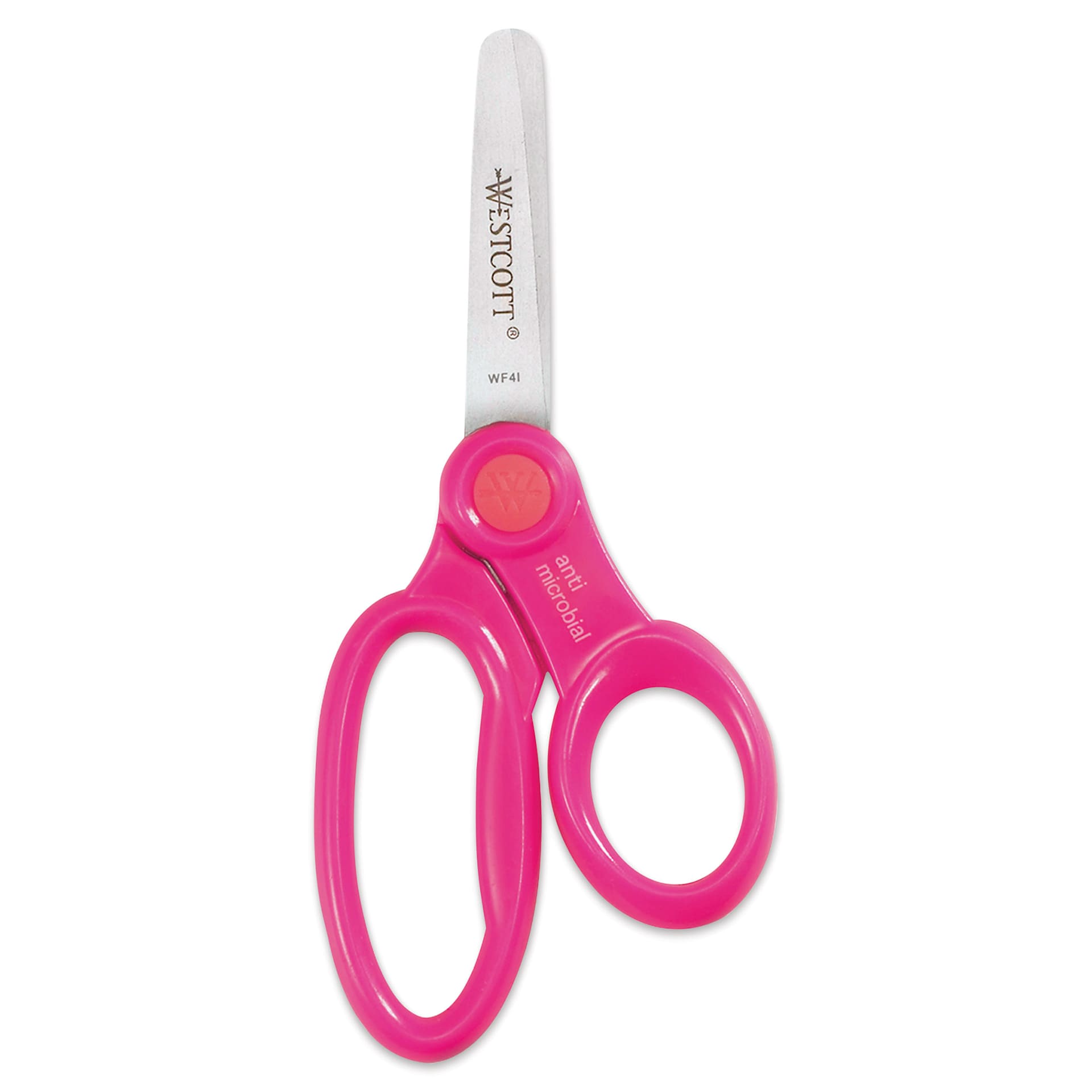 Westcott Anti-Microbial Protection Hard Handle Kids Scissors - 5", Blunt magenta variant