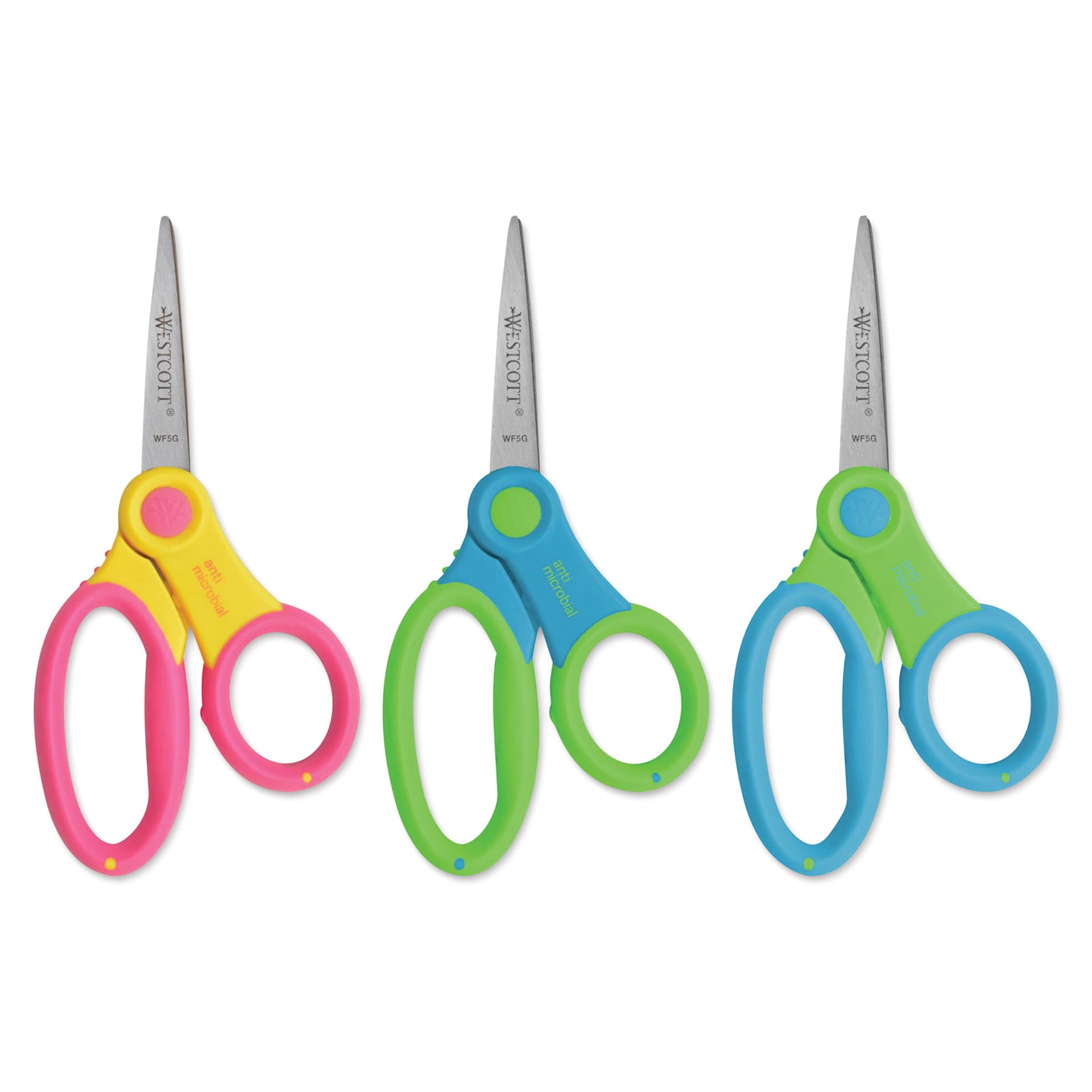 Westcott Anti-Microbial Protection Soft Handle Kids Scissors - 5", Pointed available color variants