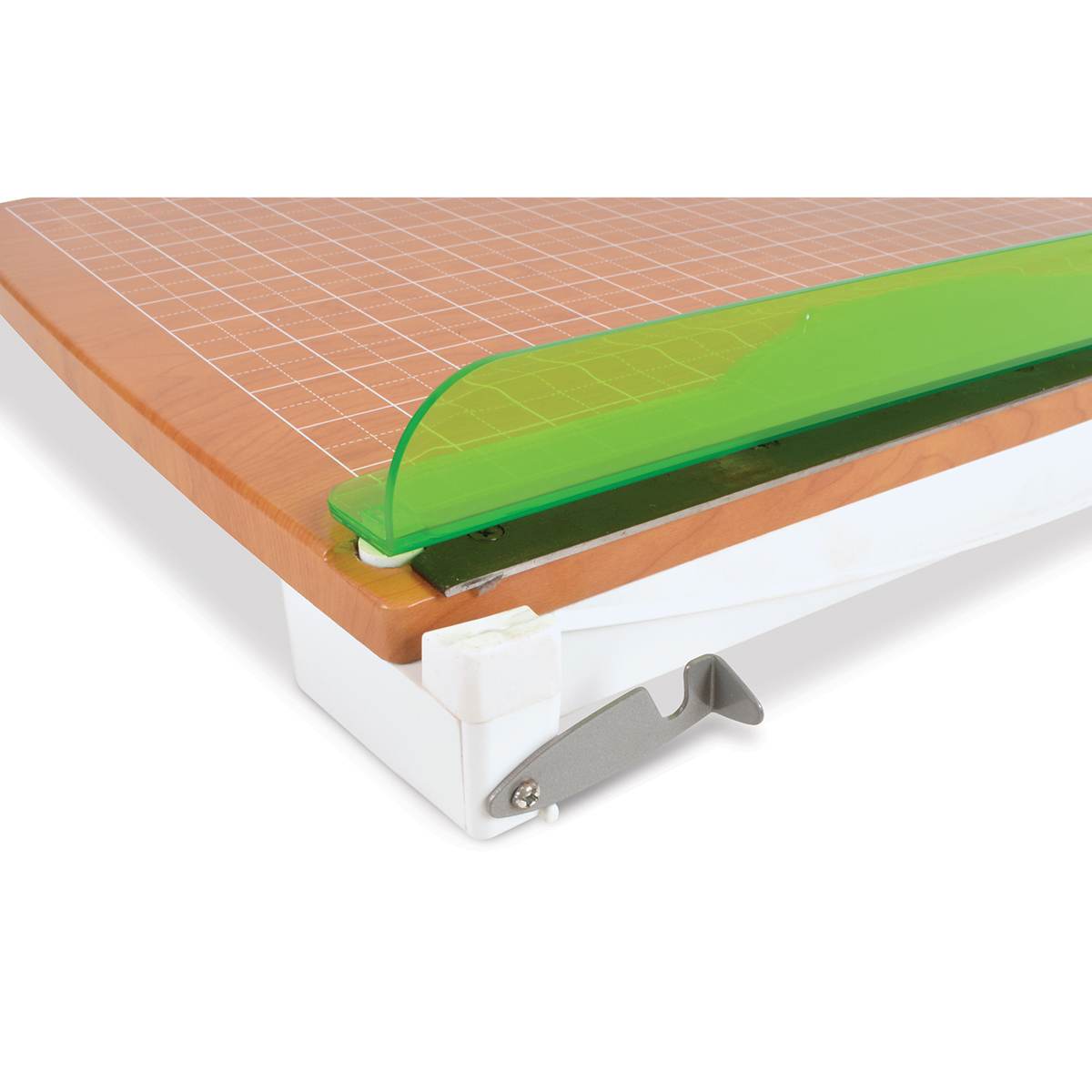 Westcott CarboTitanium Guillotine Paper Trimmer - 15" - close-up of unlocked blade