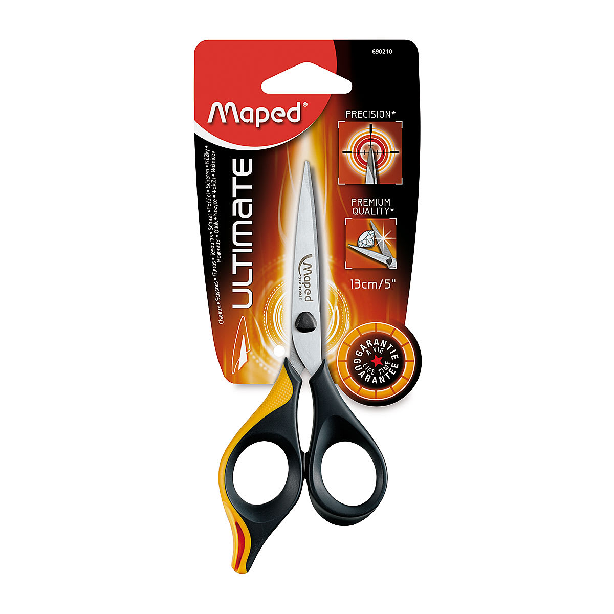 Maped Ultimate Scissors - Scissors shown upright in package