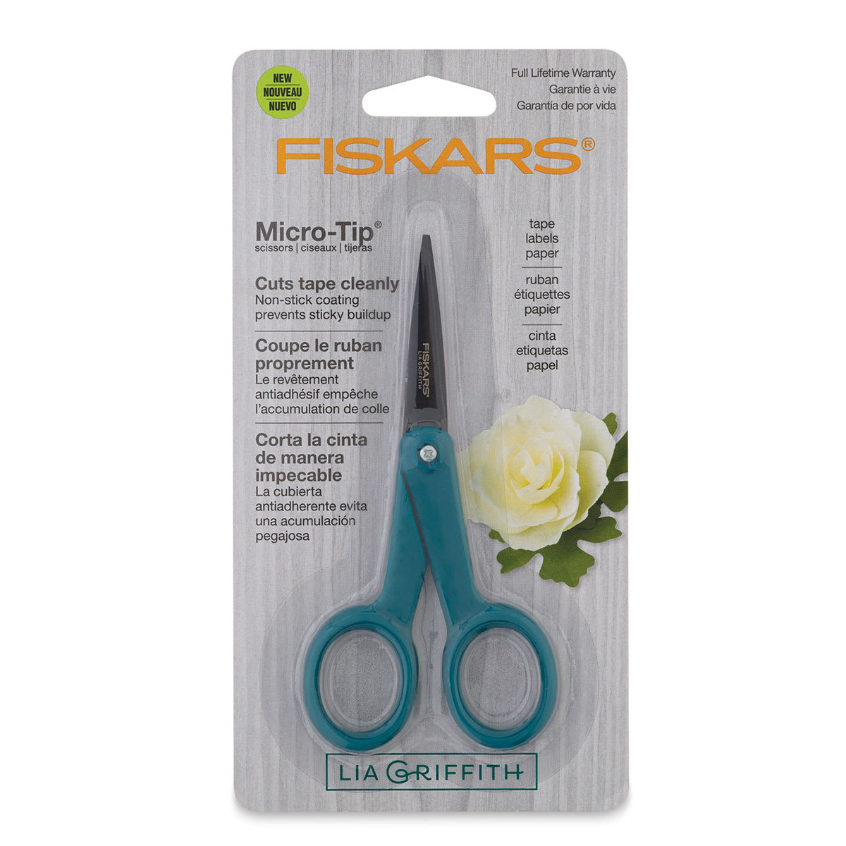 Fiskars Lia Griffith Non-Stick Micro-Tip Crafting Scissors