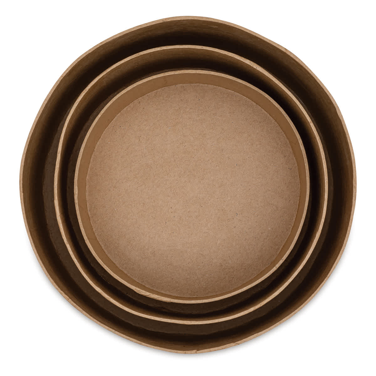 Paper Mache Box Set - Round, Set of 3 - nested within each other, lids removed
