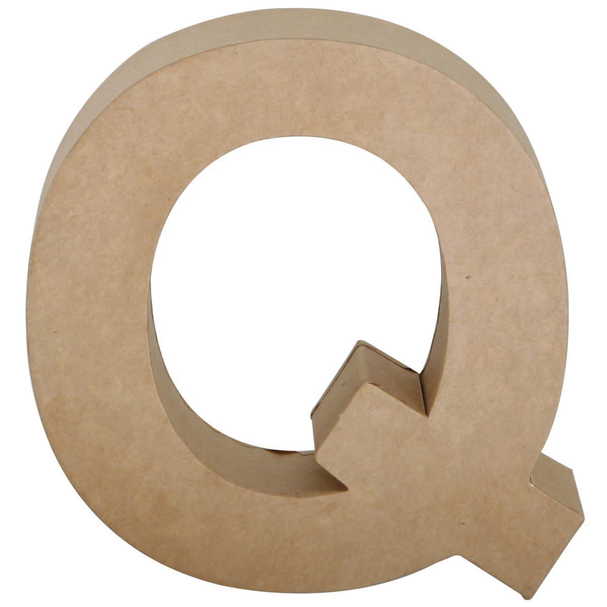Paper Mache Letters & Numbers Q