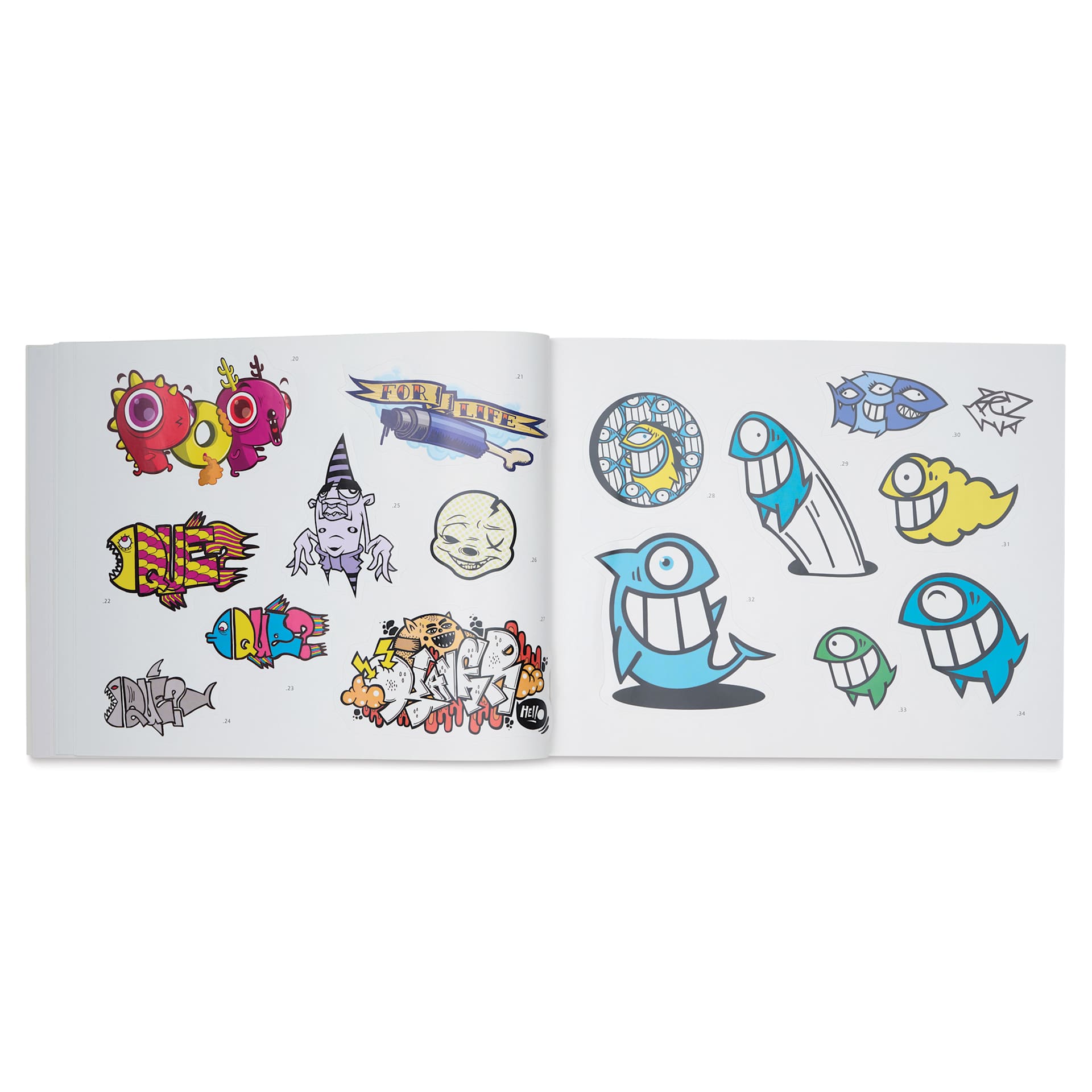 Stickerbomb 2 - 9-4/5" x 7-4/5", 132 Pages, open