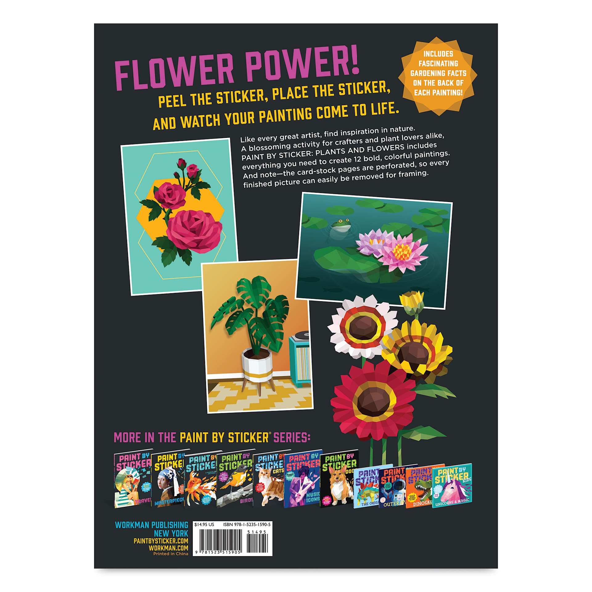 Paint by Sticker: Plants and Flowers, back cover