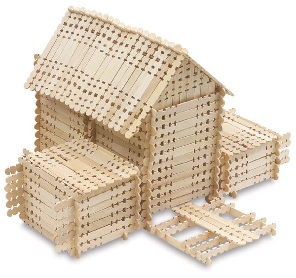 Creativity Street Smart Sticks - Finished house build with Smart Sticks
