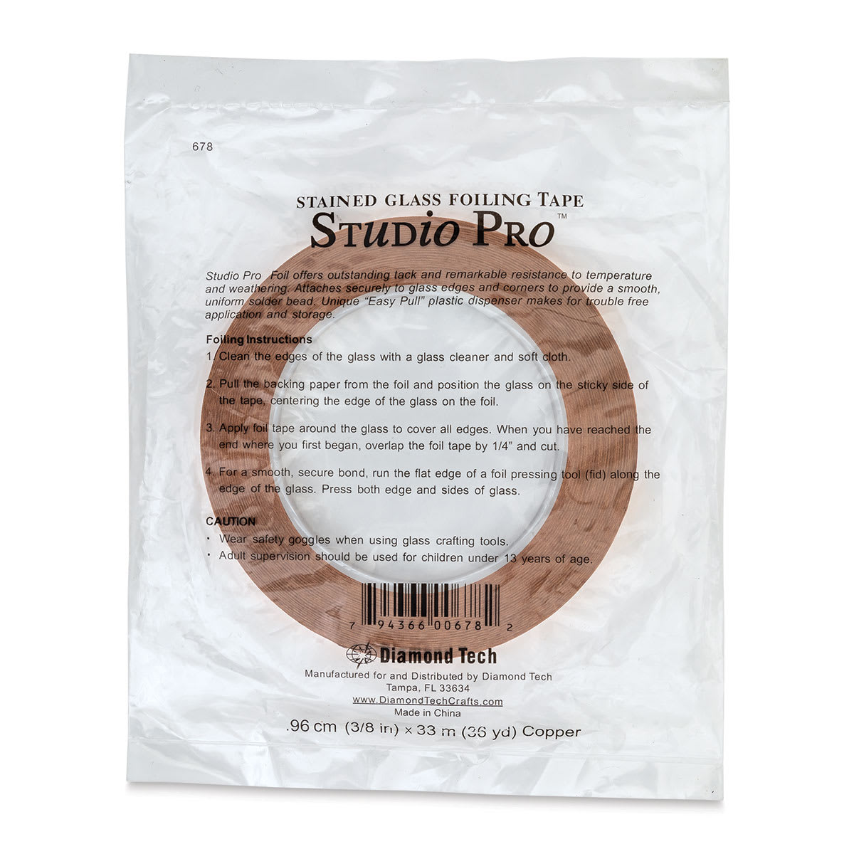 Copper Foil - 3/8" x 36 Yards - front of packaging