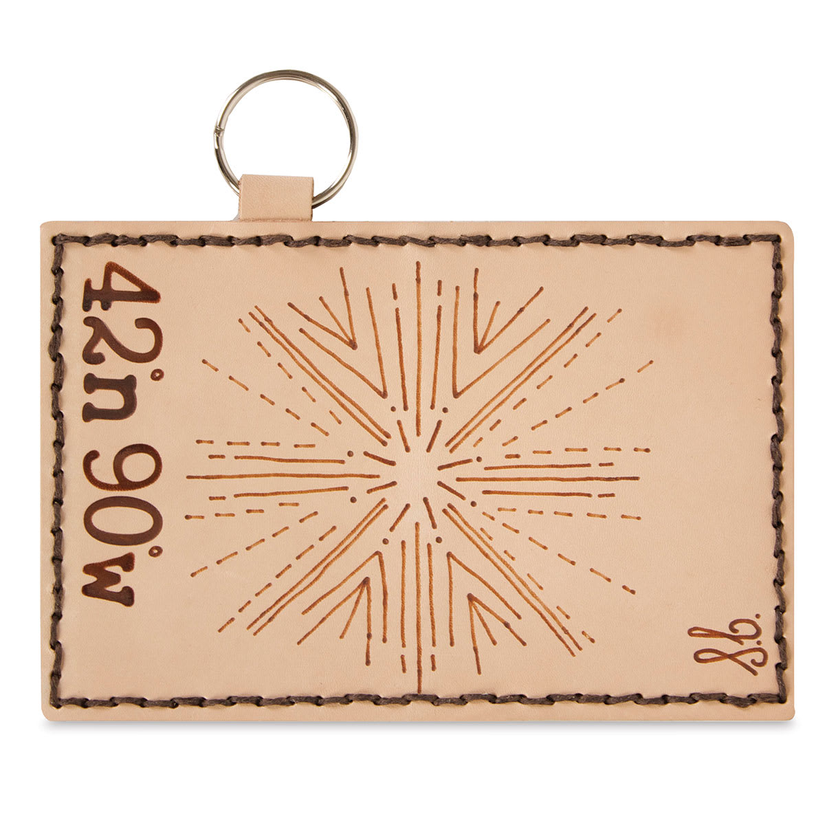 Walnut Hollow Leather Branding Tool - Tooled leather Key ring

