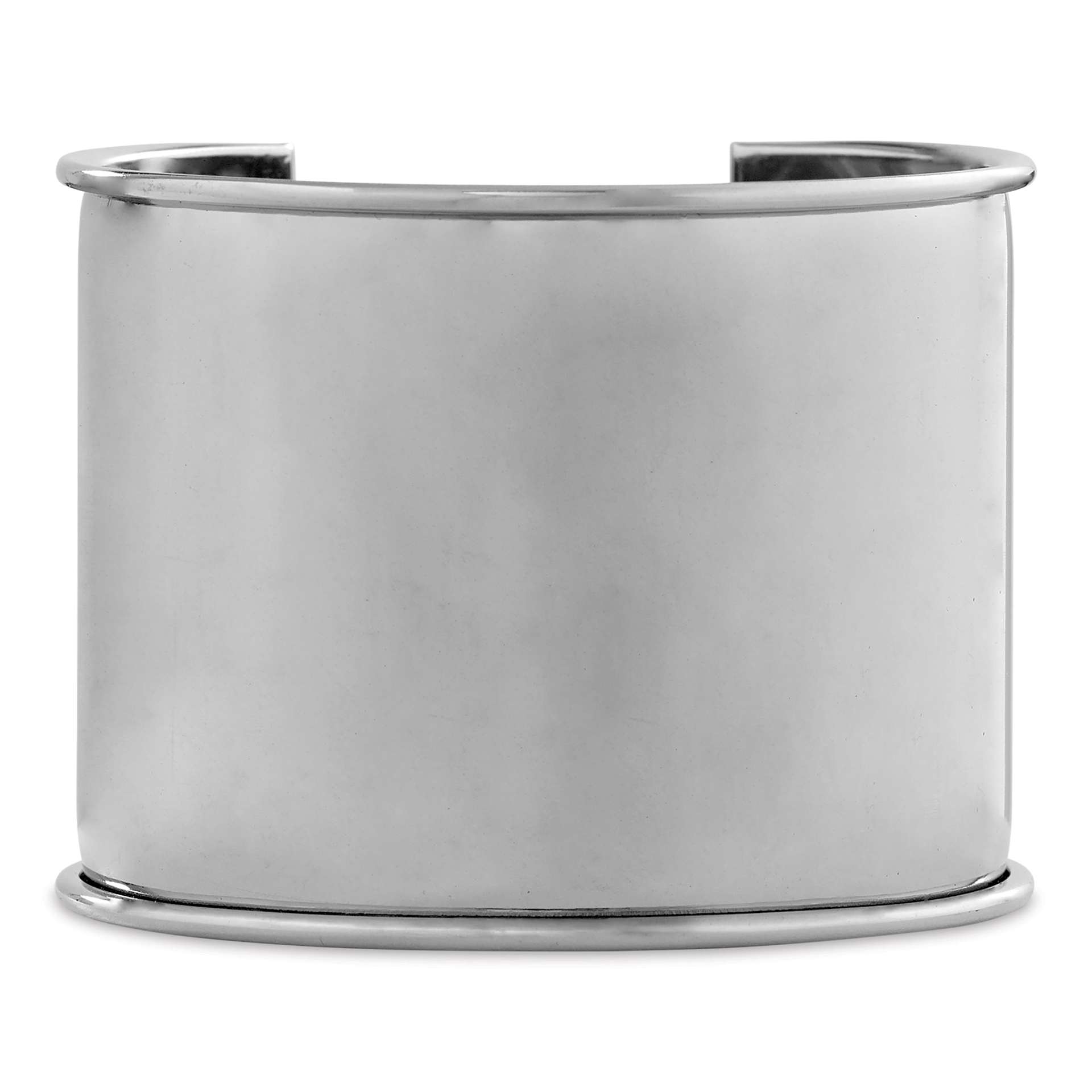Realeather Metal Cuff Bracelet - 2" Wide, shown horizontally
