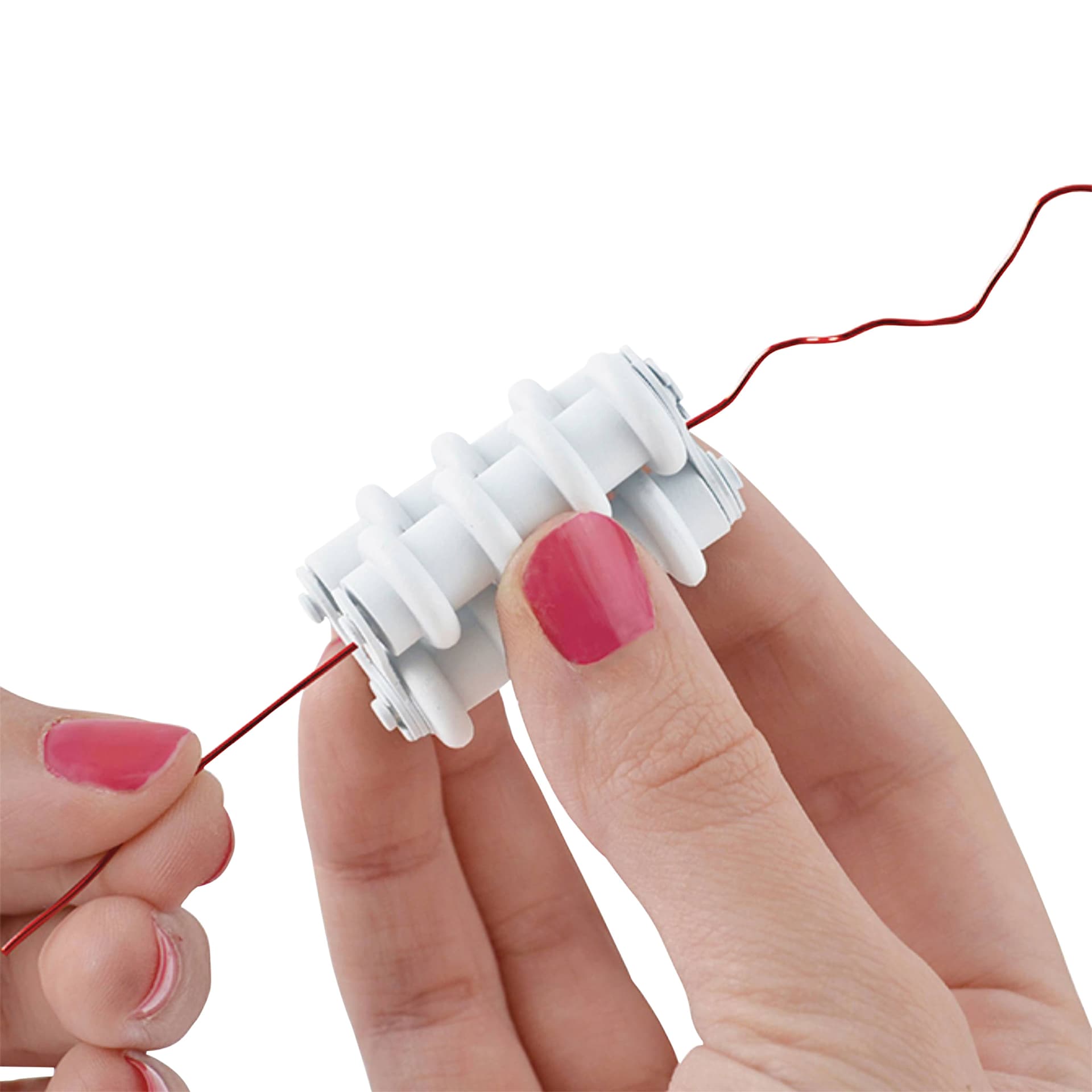 Artistic Wire Straightener Tool pulling wire through tool