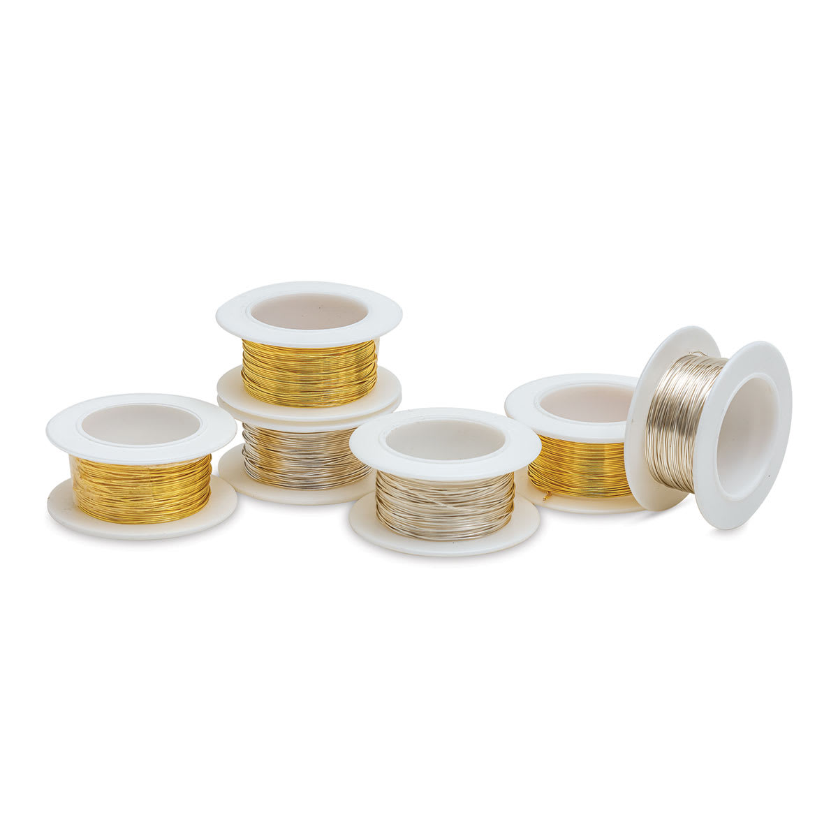 Colored Copper Wire Pack - 26 Gauge x 15 ft, Gold and Silver, Set of 6