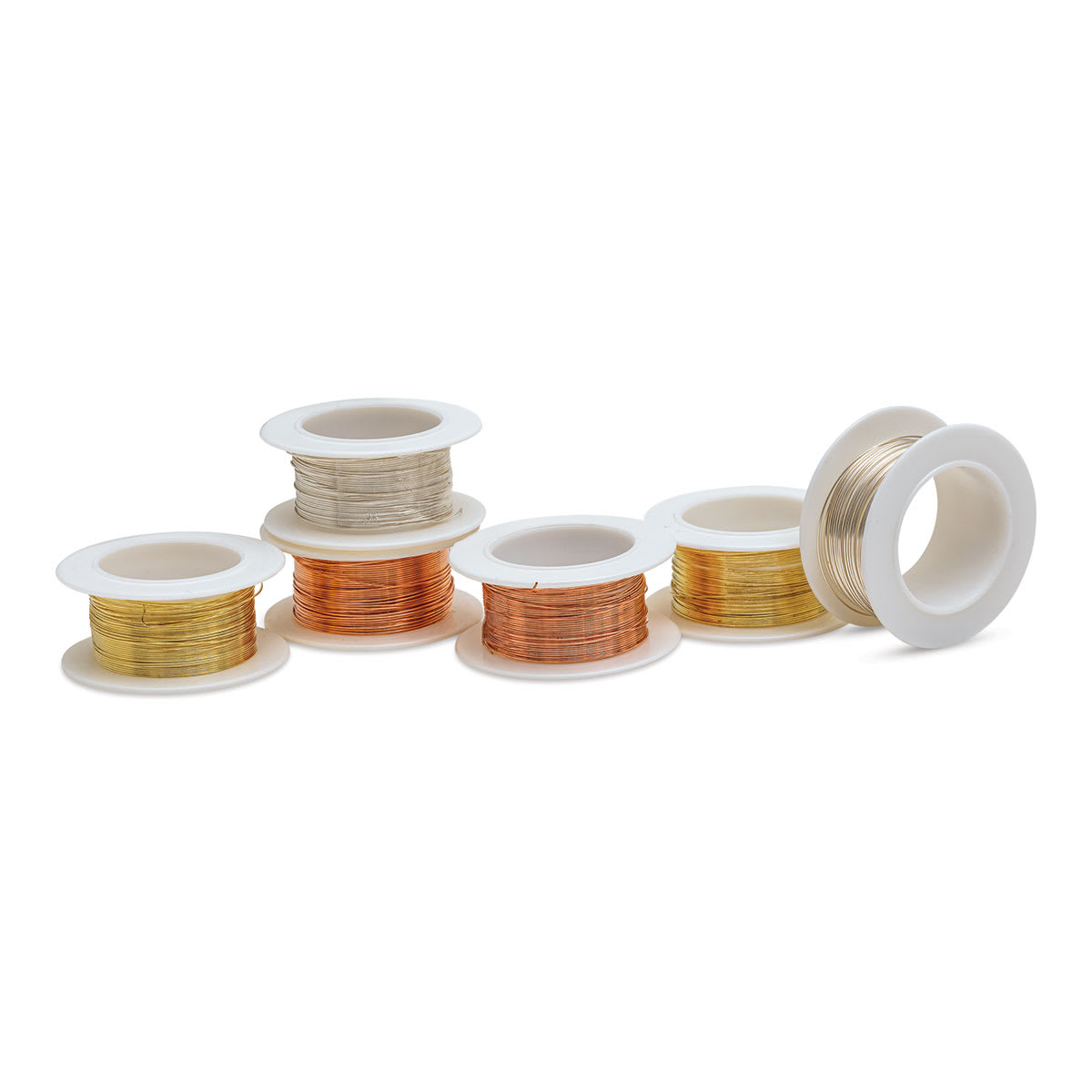 Colored Copper Wire Pack - 26 Gauge x 15 ft, Copper, Gold, and Silver, Set of 6