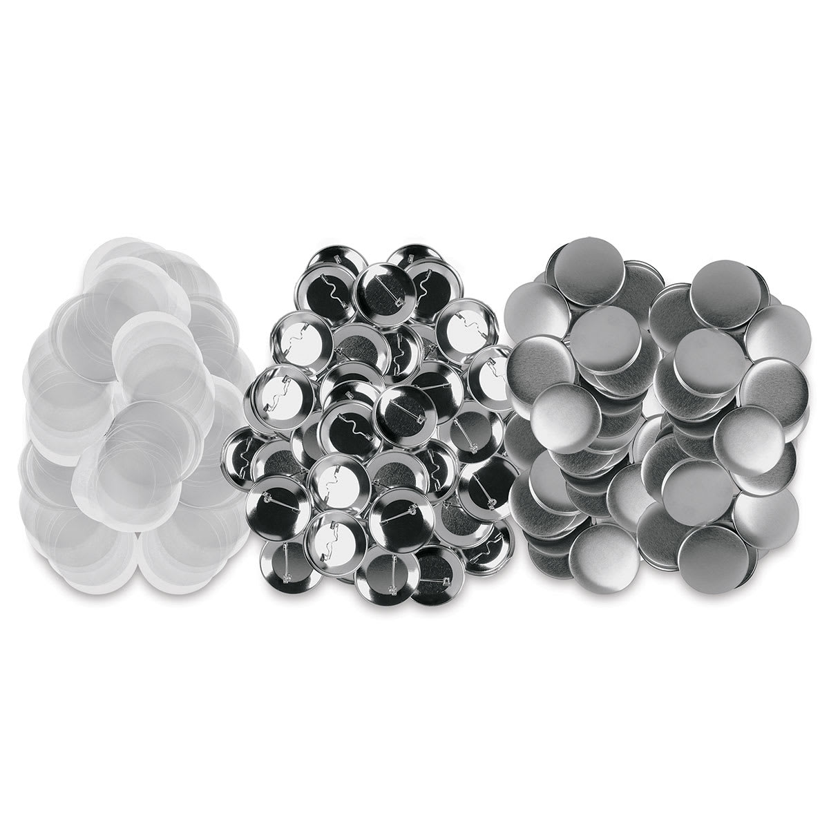 Neil Metal Buttons - 2.25" diameter, Pkg of 100