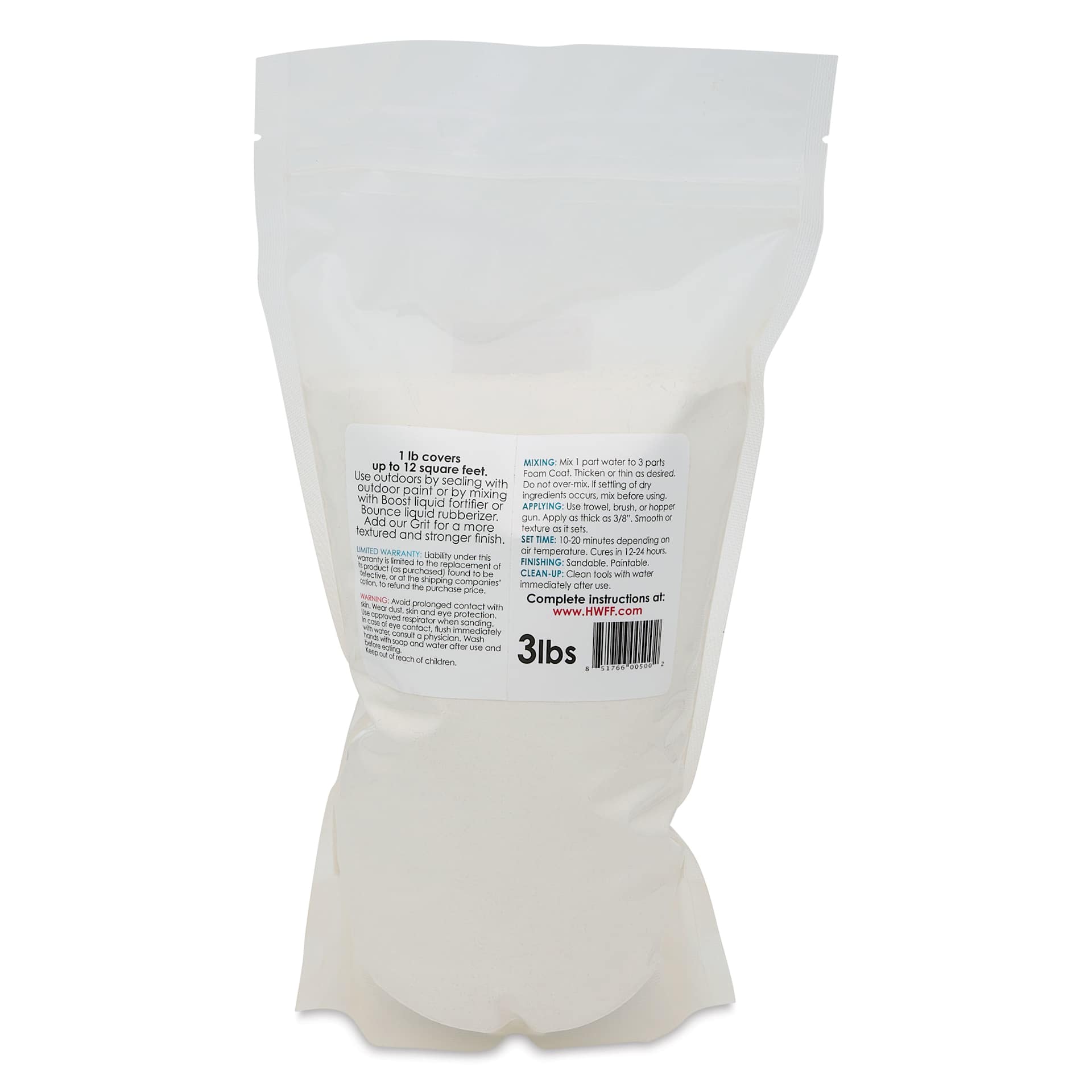 Hot Wire Foam Factory All Purpose Foam Coat back of packaging