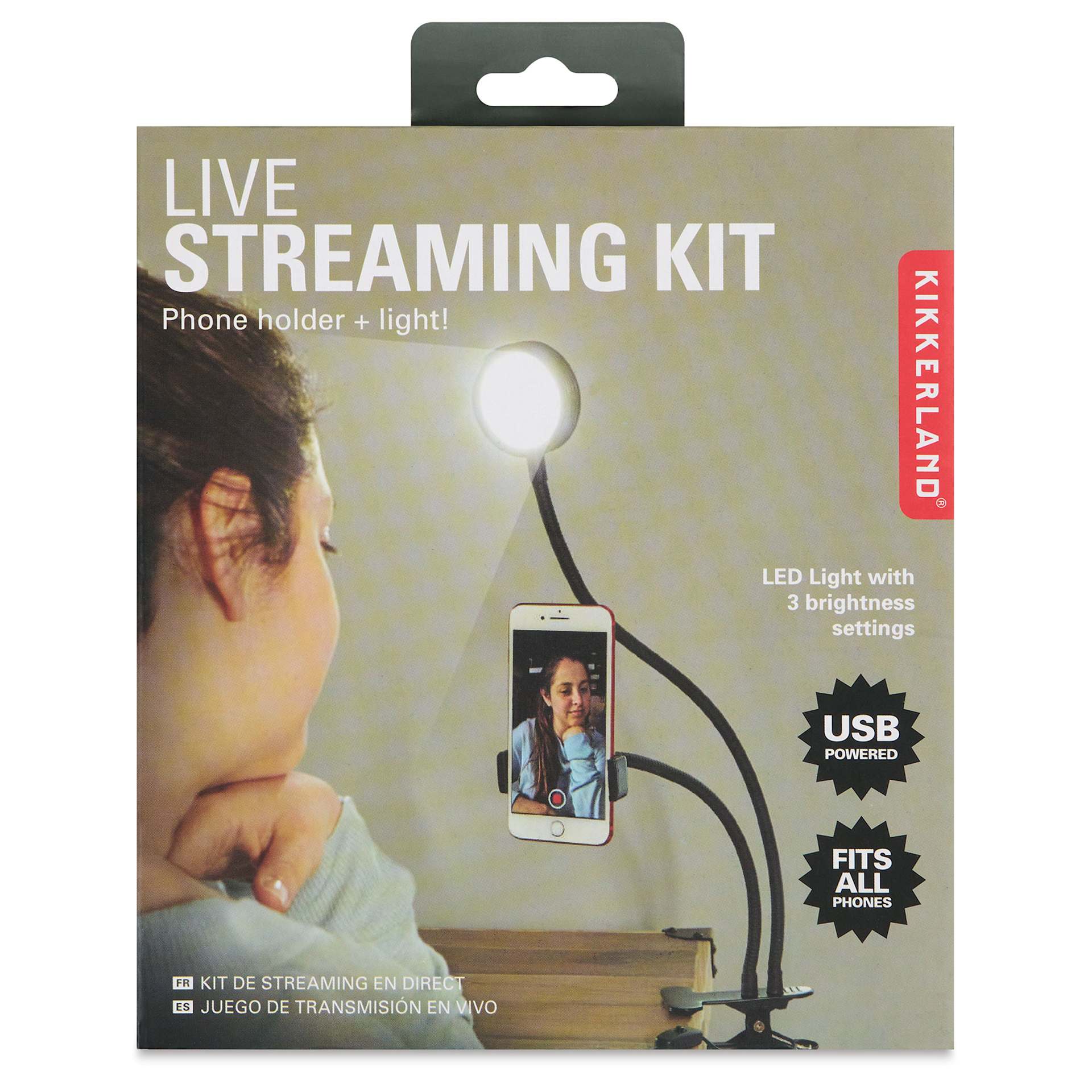 Kikkerland Live Streaming Kit (front of packaging)