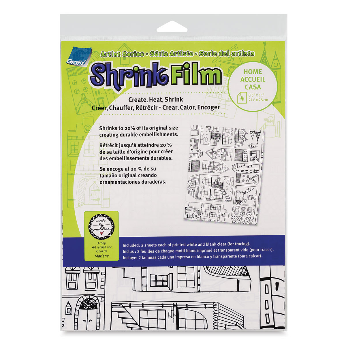 Grafix Artist Series Shrink Film - Home Design by Art by Marlene, front of the packaging