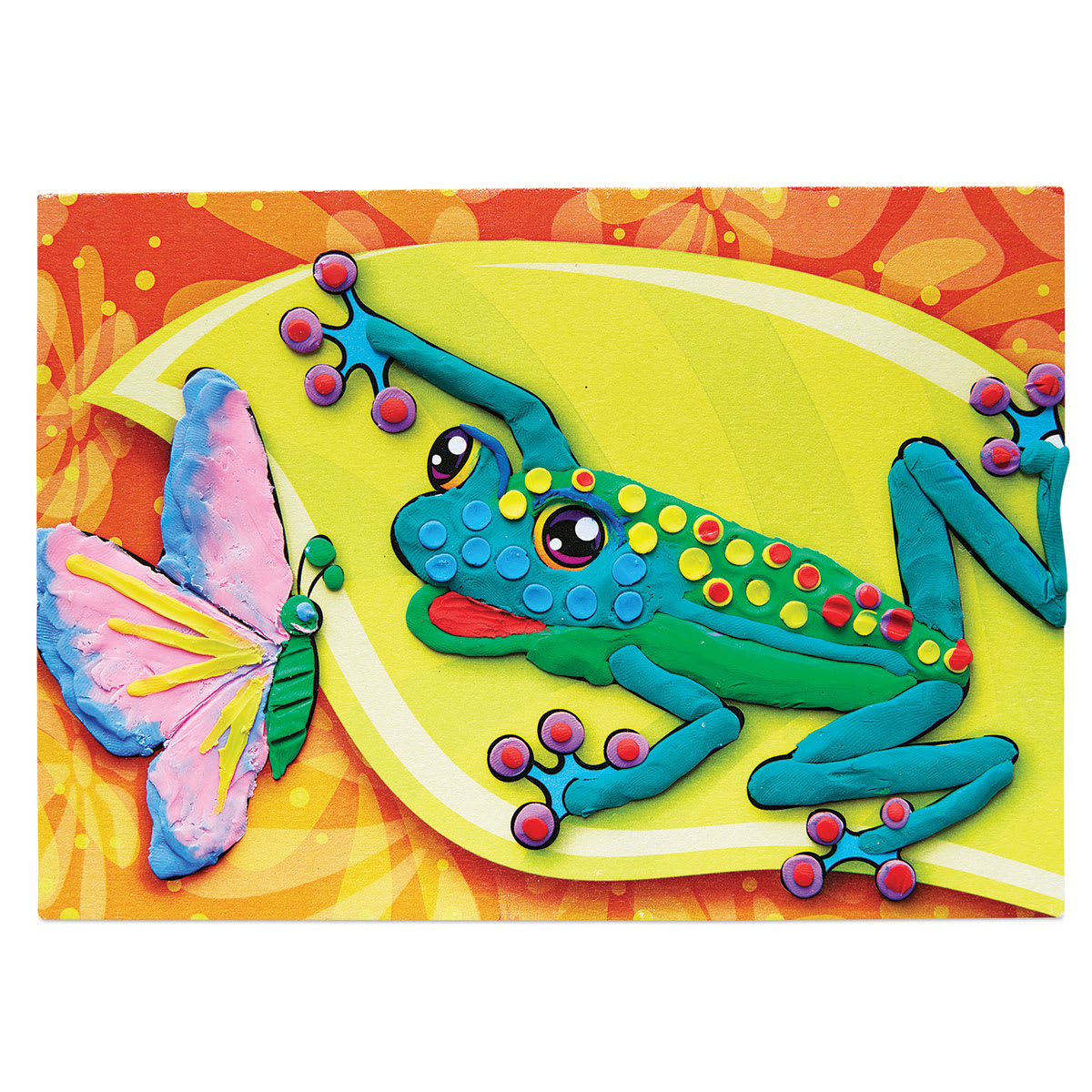 Faber-Castell Coloring with Clay Kit - Decorated Frog board