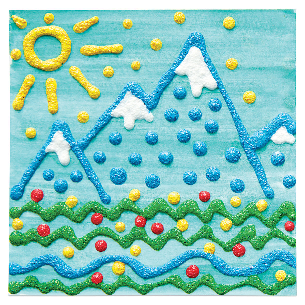 Faber-Castell 3D Art Sand Painting Kit - Finished mountain painting