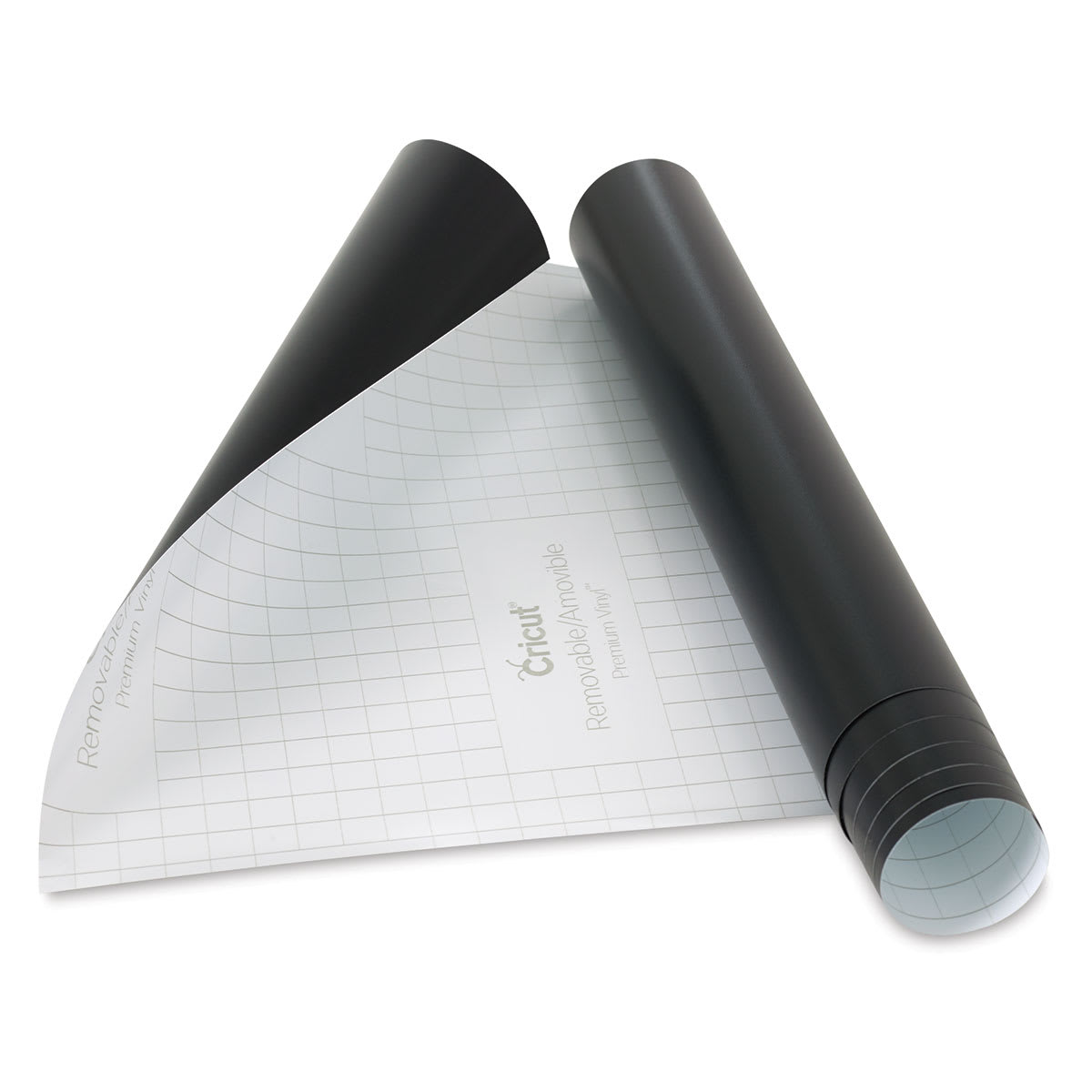 Cricut Removable Premium Vinyl - Black, 12" x 48" being unrolled