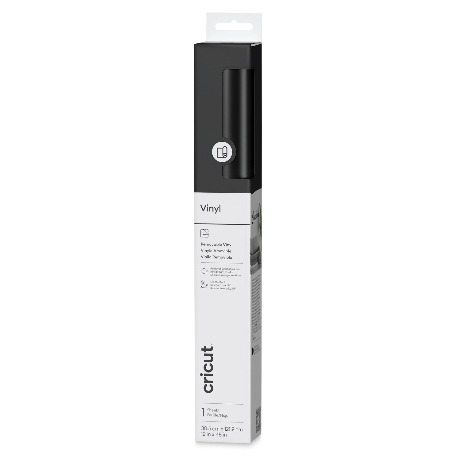 Cricut Removable Premium Vinyl - Black, 12" x 48"