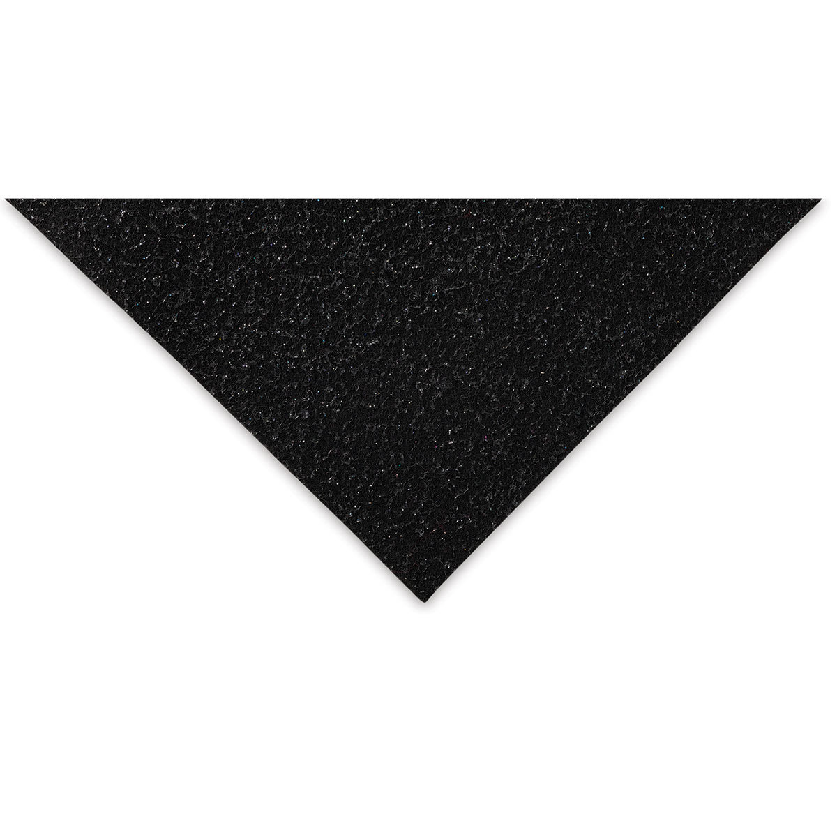 Kunin Glitter Felt - Closeup of corner of Black Felt
