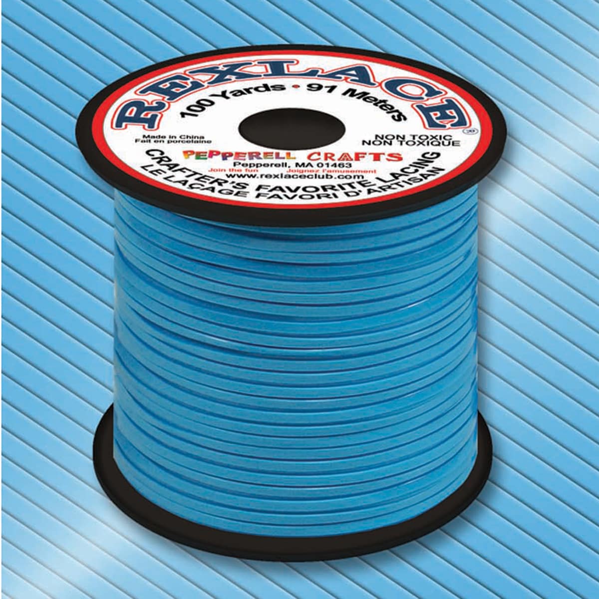 Pepperell Rexlace Plastic Lacing - 100 yards, Baby Blue
