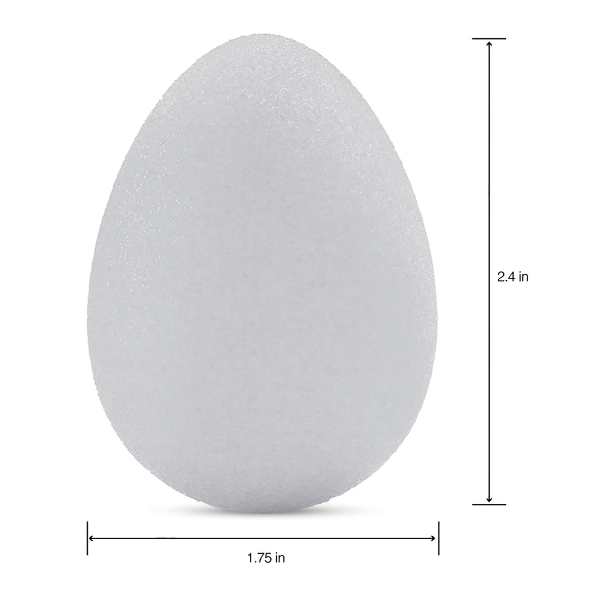 FloraCraft CraftFōM Blocks and Shapes - 1.75" x 2.4", Egg (Hen) - dimensions