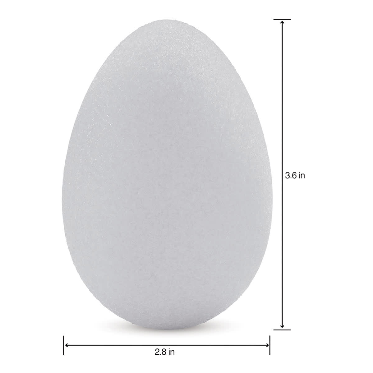 FloraCraft CraftFōM Blocks and Shapes - 2.8" x 3.6", Egg (Goose) - dimensions