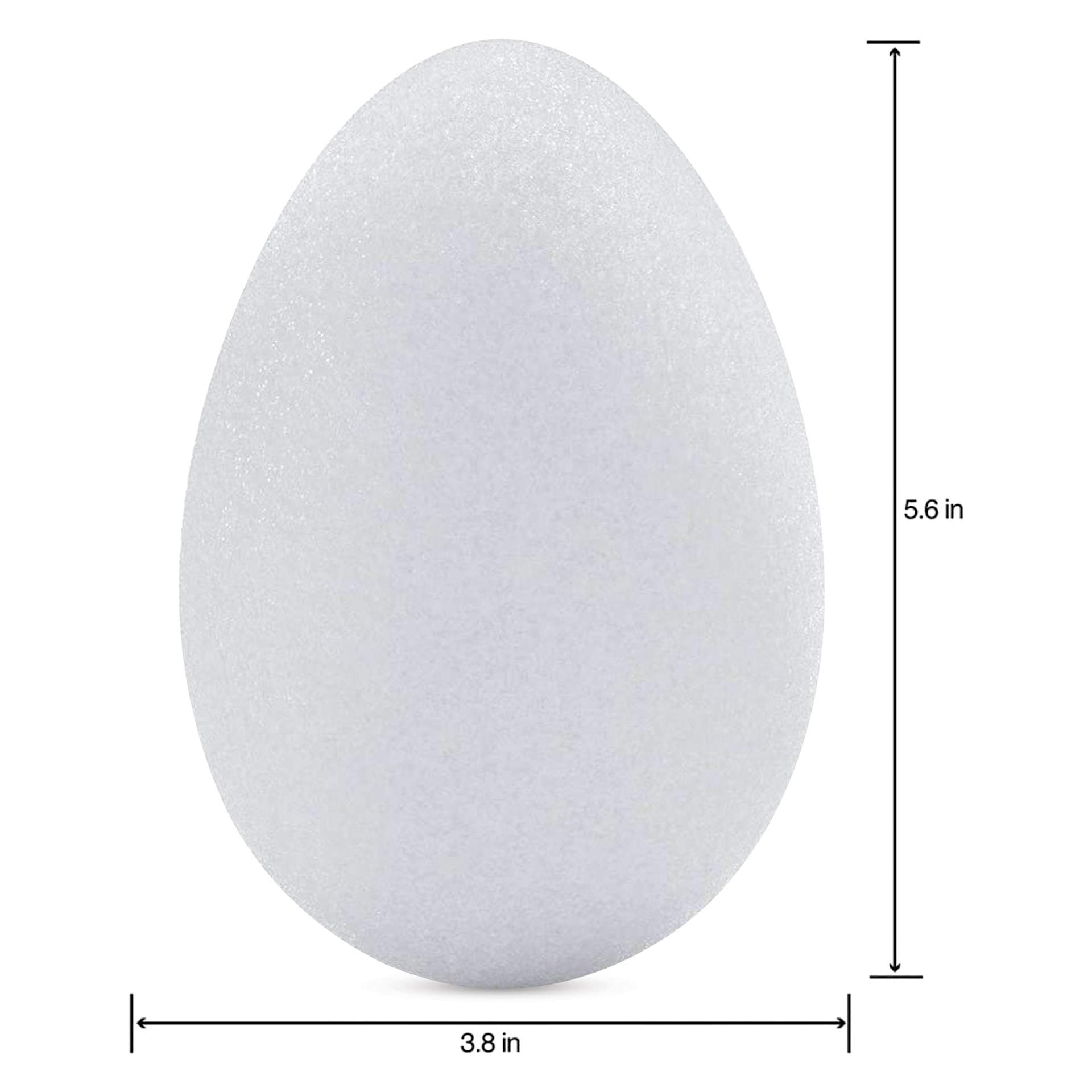 FloraCraft CraftFōM Blocks and Shapes - Egg (Ostrich), measurements shown