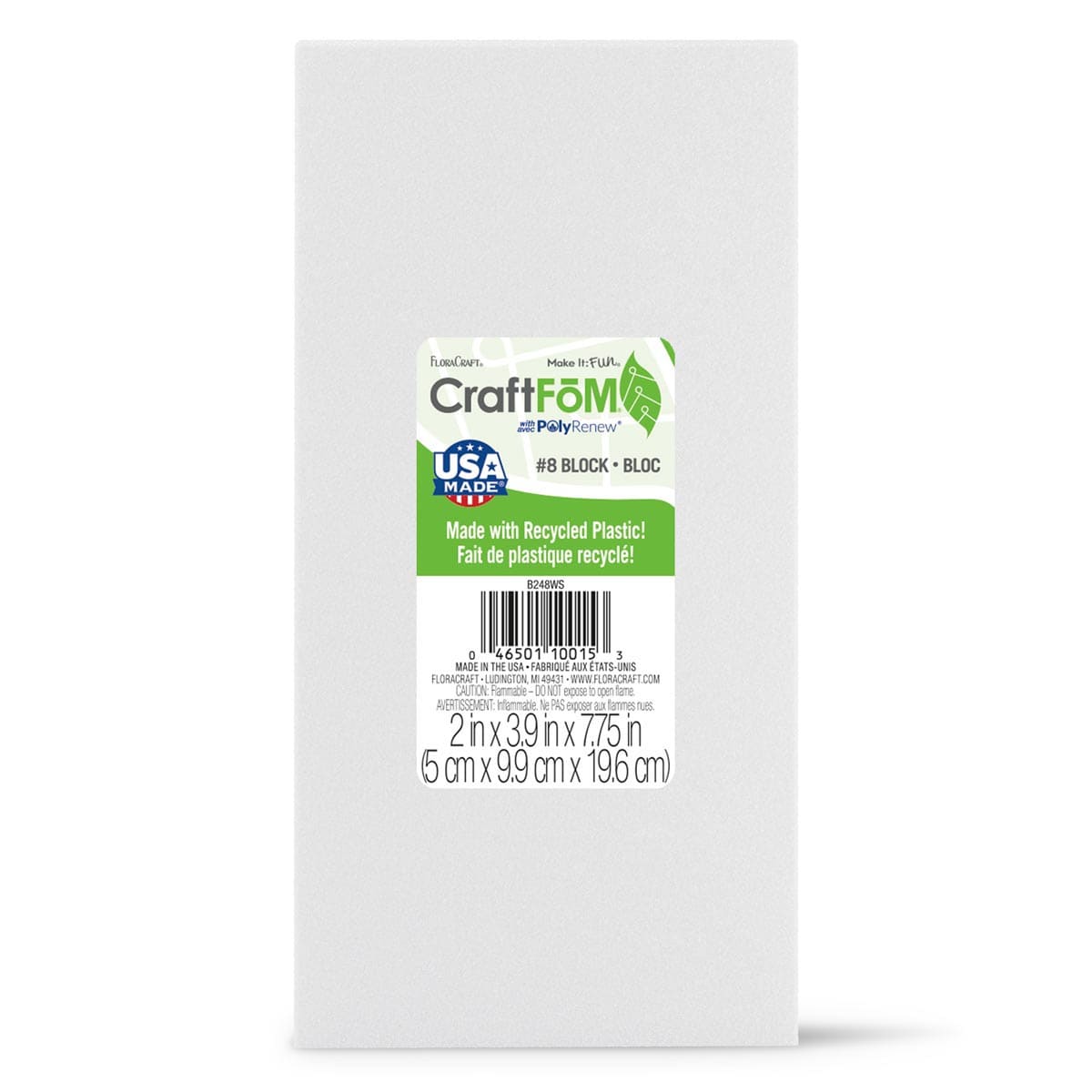 FloraCraft CraftFoM Block, 8" x 4" x 2"